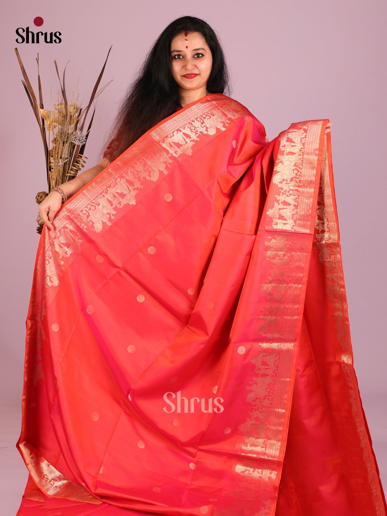 DIS16068 - Soft Silk (HR) Saree - Shop on Shrus.com