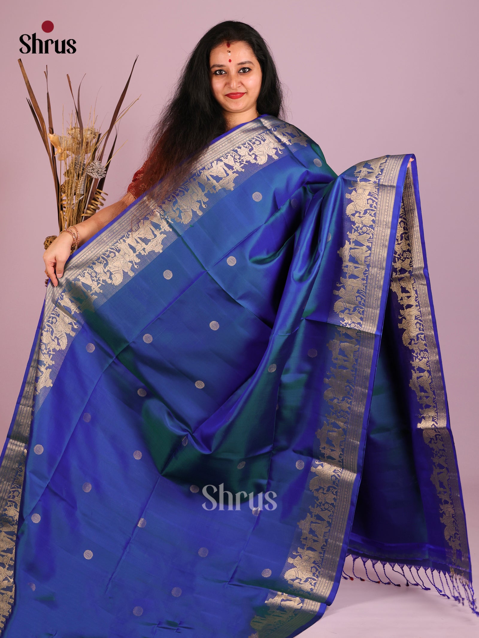 DIS16069 - Soft Silk (HR) Saree - Shop on Shrus.com