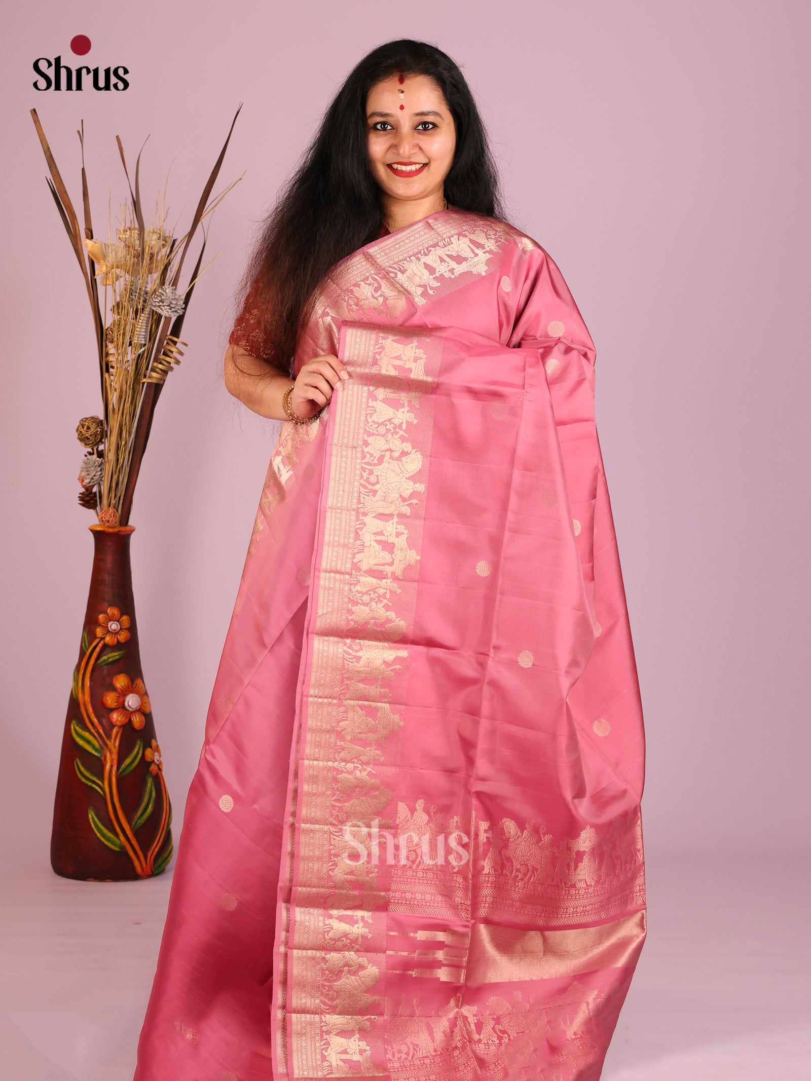 DIS16071 - Soft Silk (HR) Saree - Shop on Shrus.com
