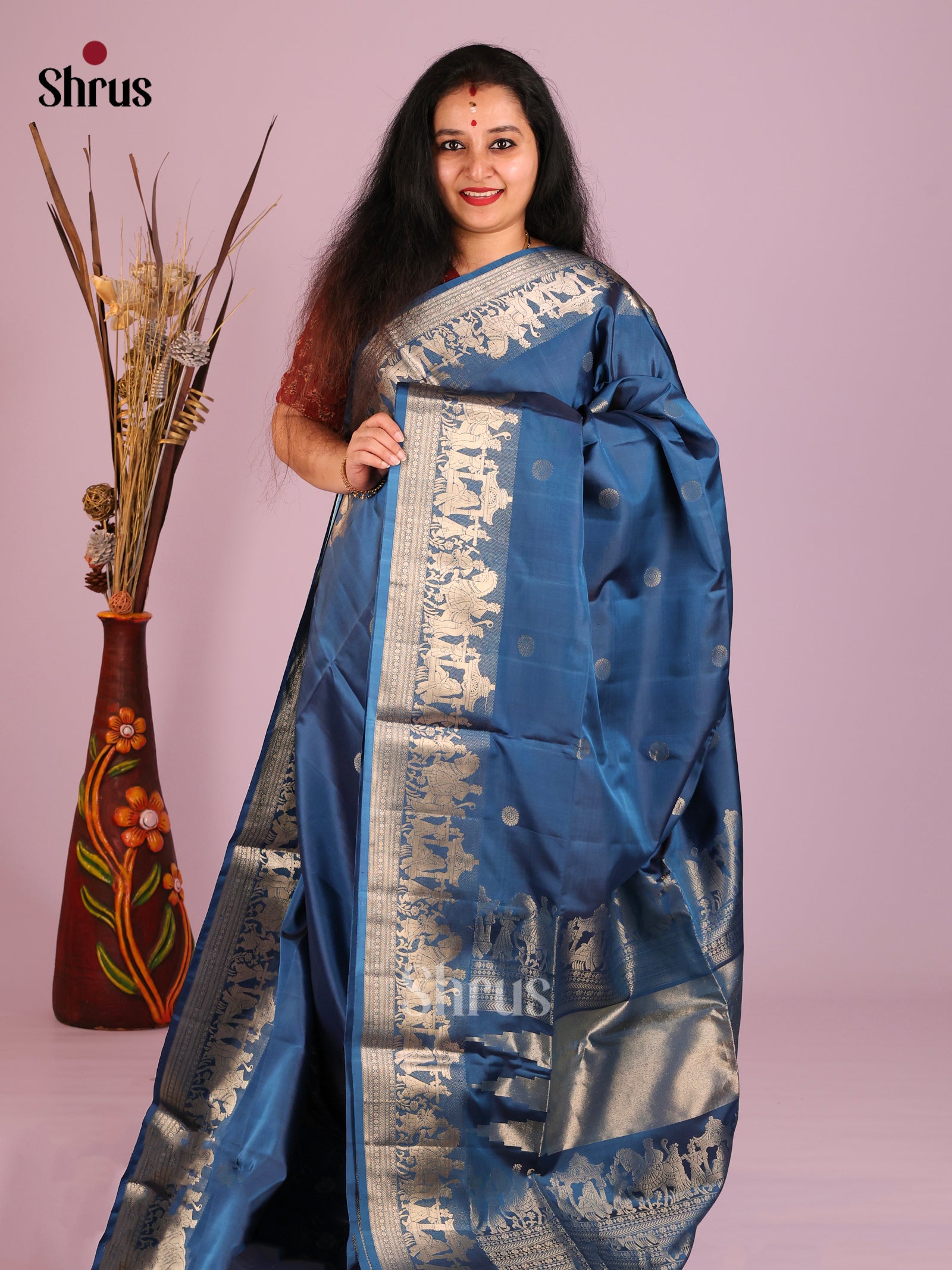 DIS16073 - Soft Silk (HR) Saree - Shop on Shrus.com