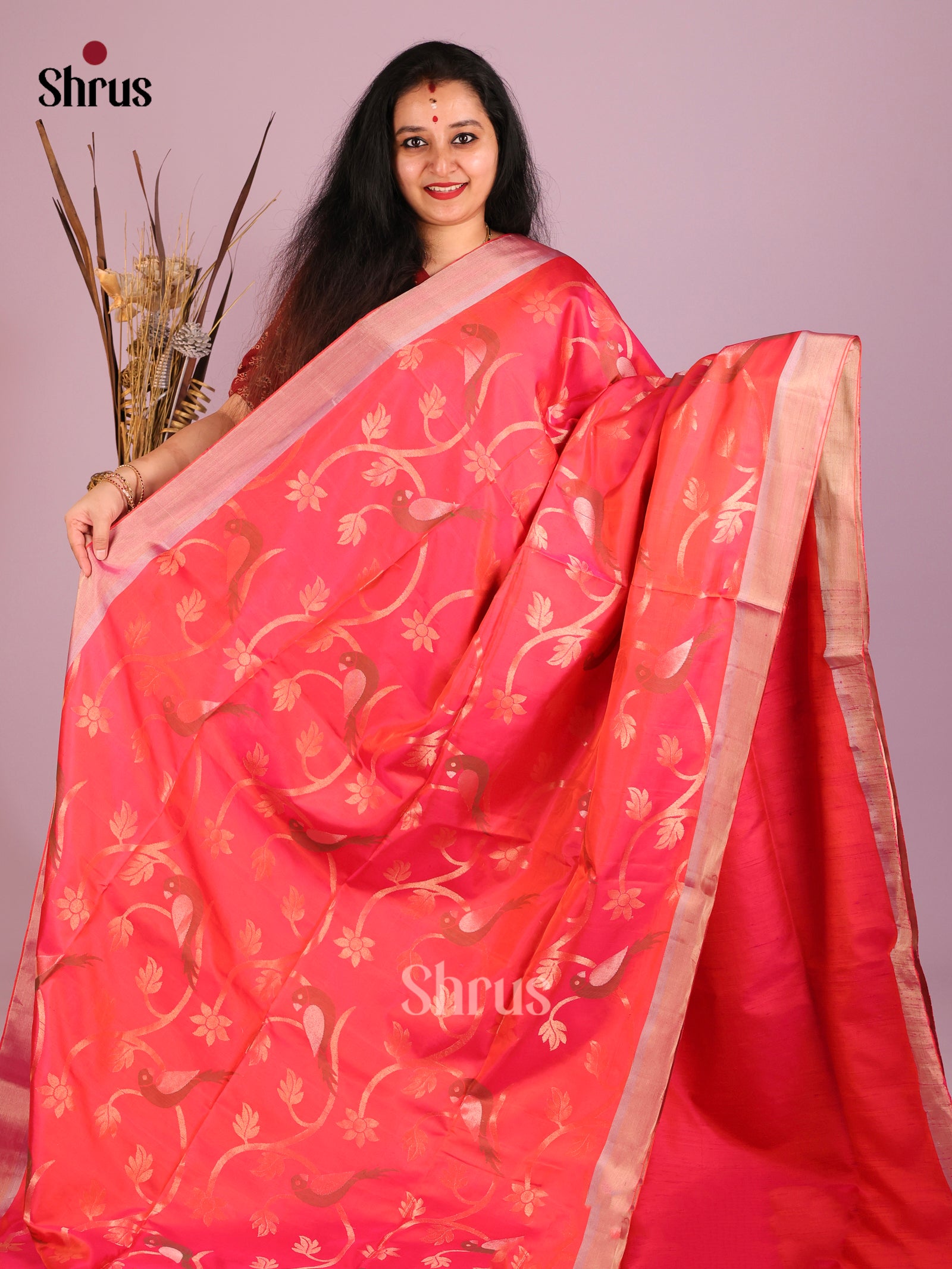 DIS16091 - Soft Silk (HR) Saree - Shop on Shrus.com