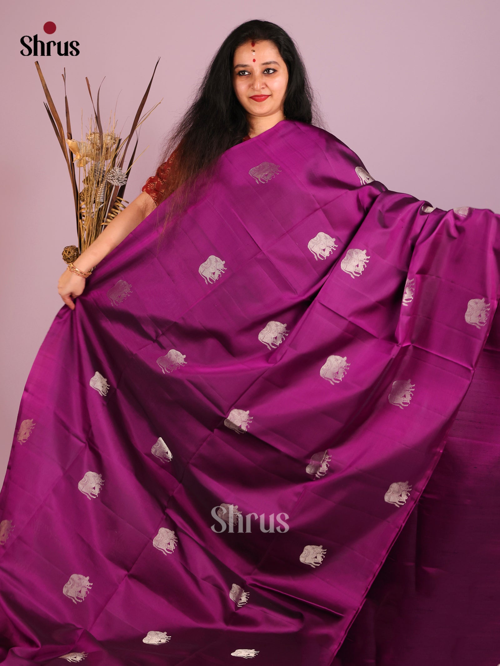 DIS16096 - Soft Silk (HR) Saree - Shop on Shrus.com
