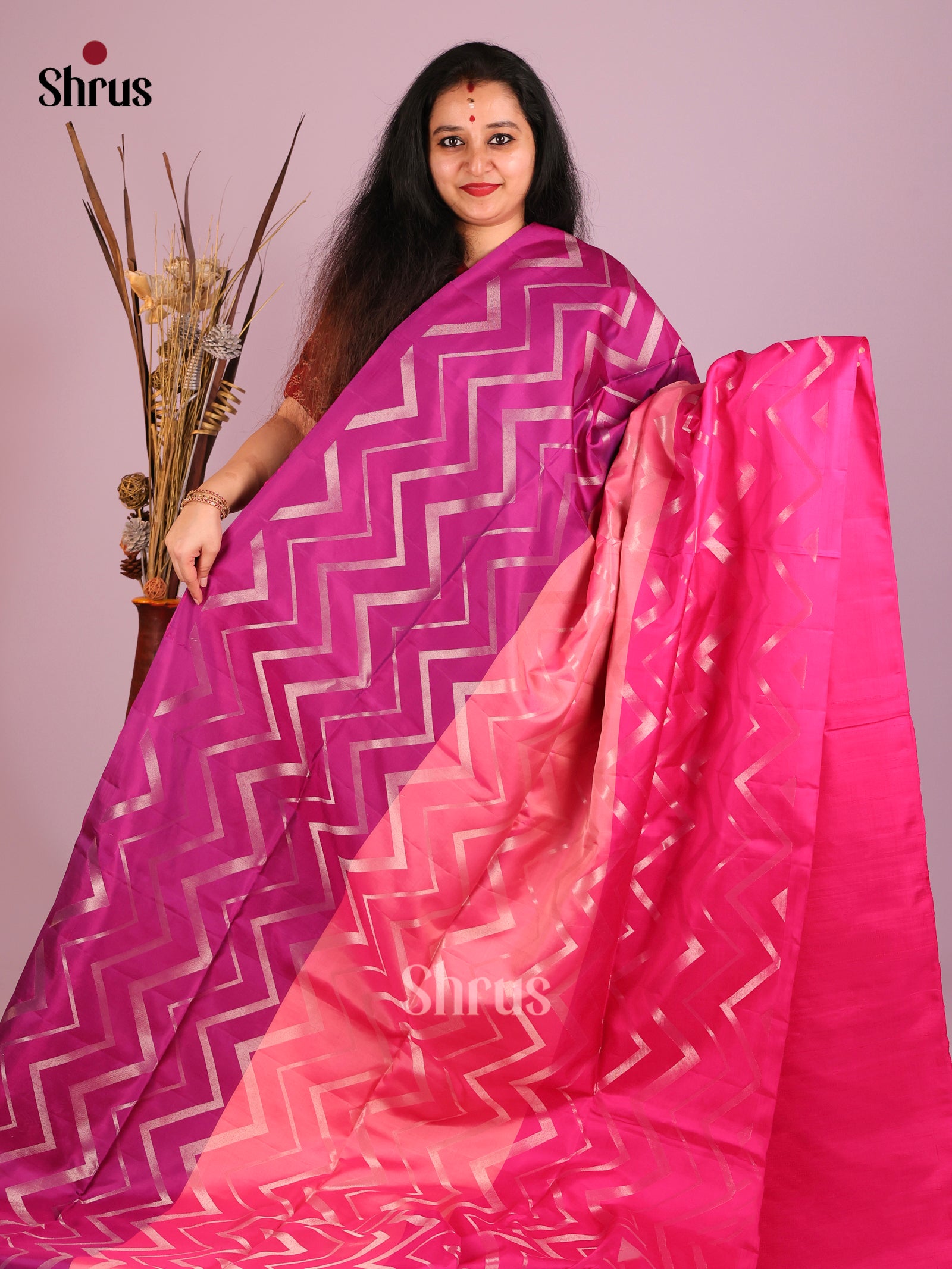 DIS16097 - Soft Silk (HR) Saree - Shop on Shrus.com