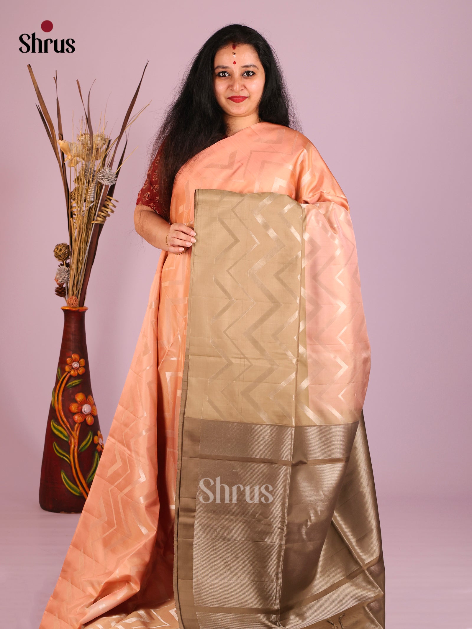 DIS16098 - Soft Silk (HR) Saree - Shop on Shrus.com