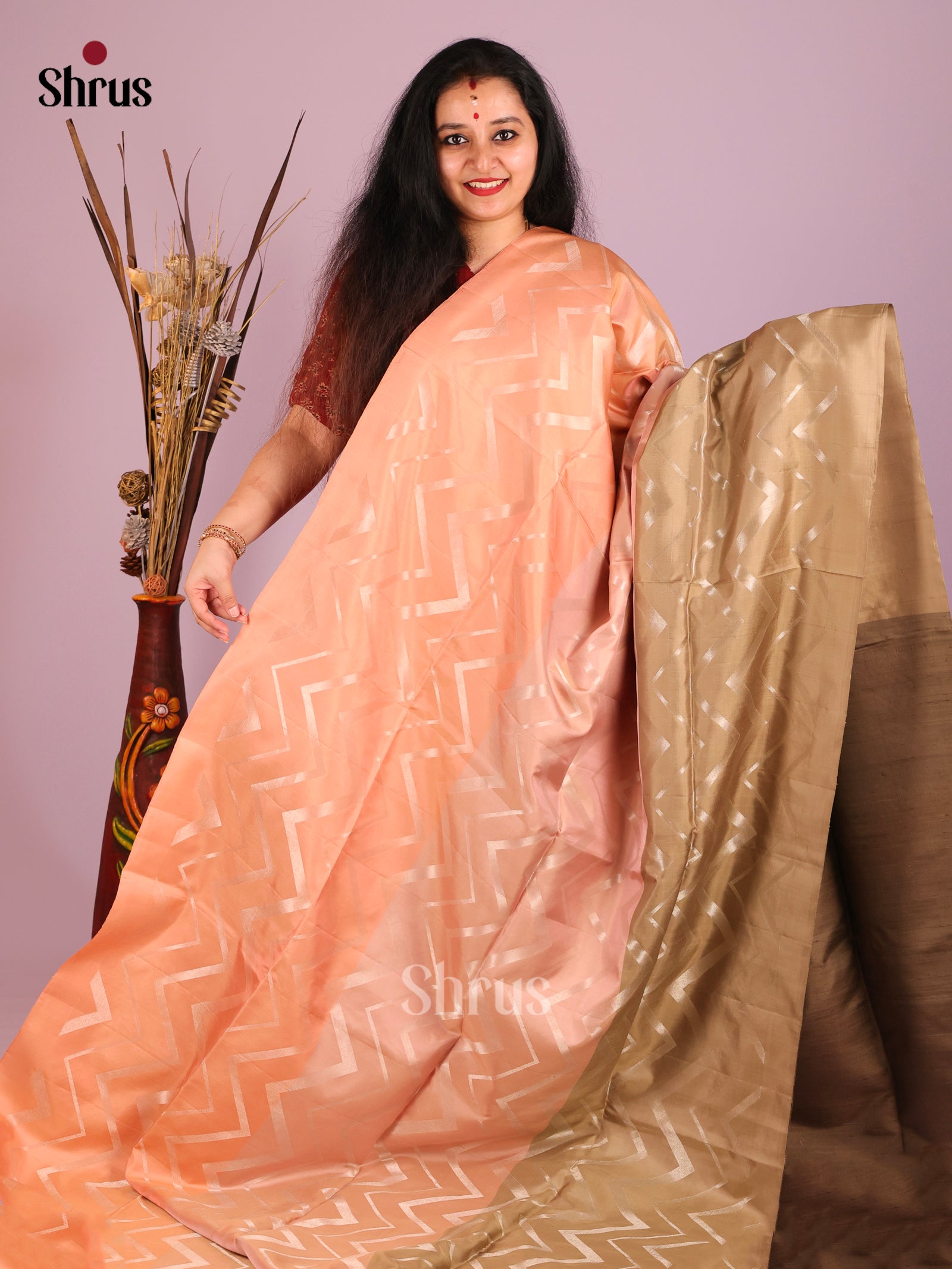 DIS16098 - Soft Silk (HR) Saree - Shop on Shrus.com