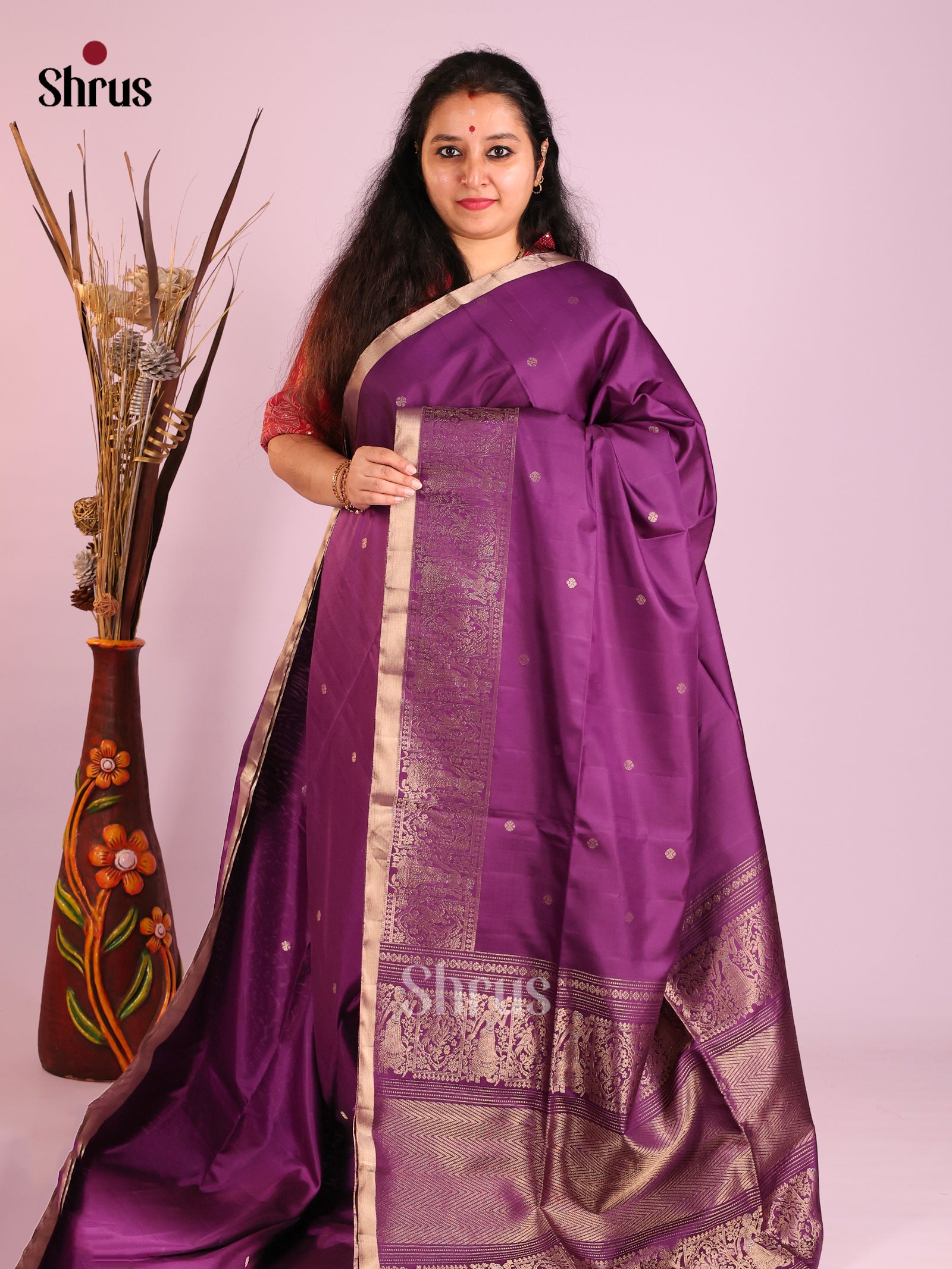 DIS16106 - Soft Silk (HR) Saree - Shop on Shrus.com