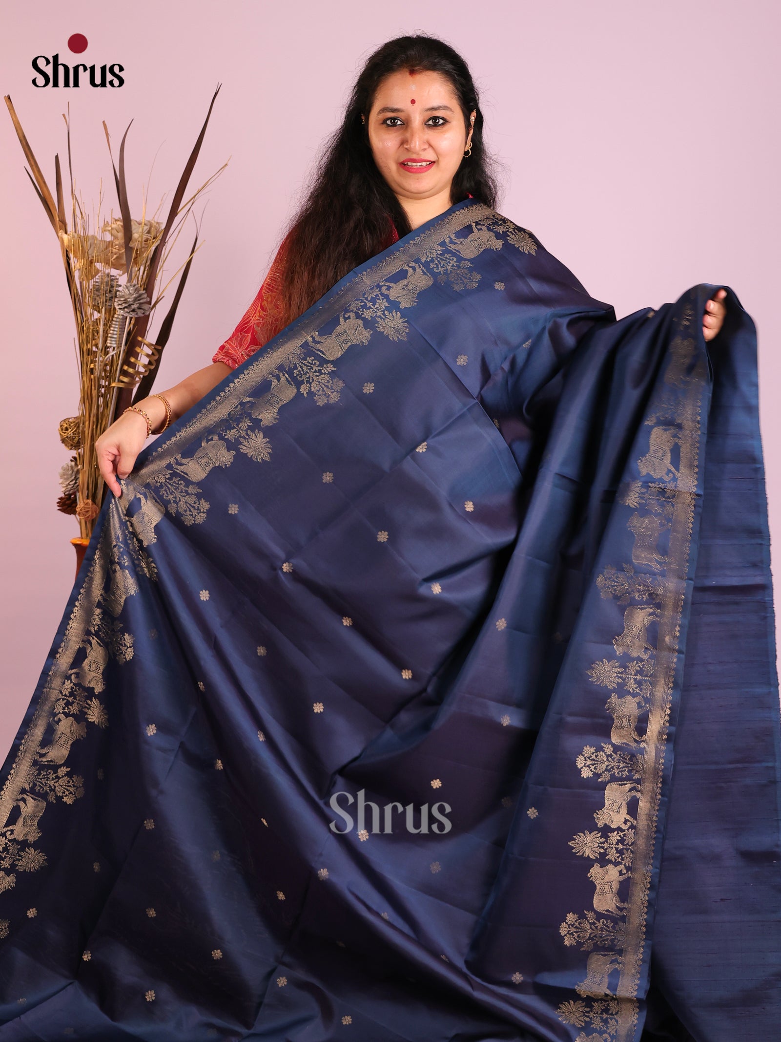 DIS16115 - Soft Silk (HR) Saree - Shop on Shrus.com