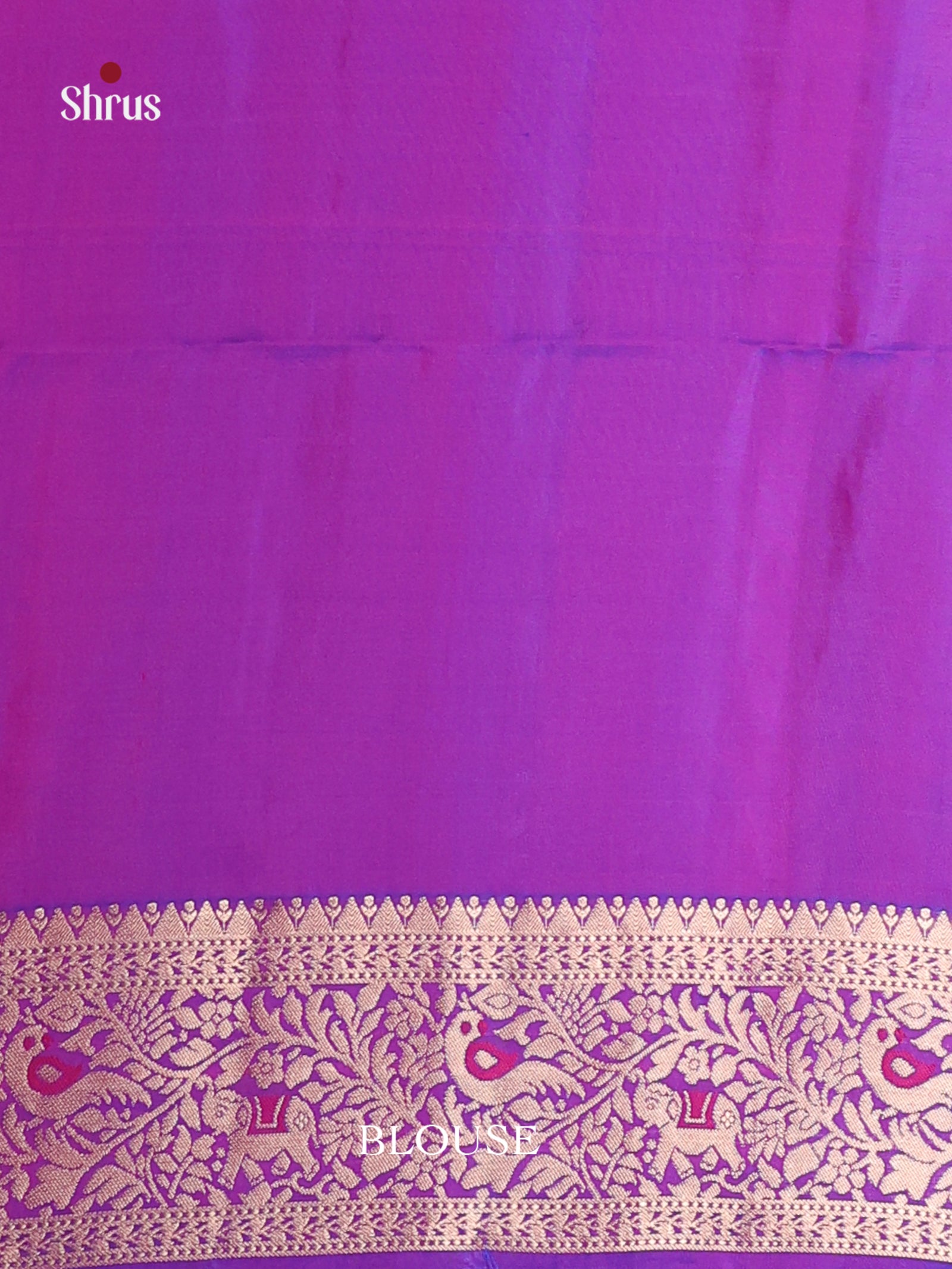 Stunning Purple Soft Silk Saree with floral nestling brocade & Zari Paisley Pallu