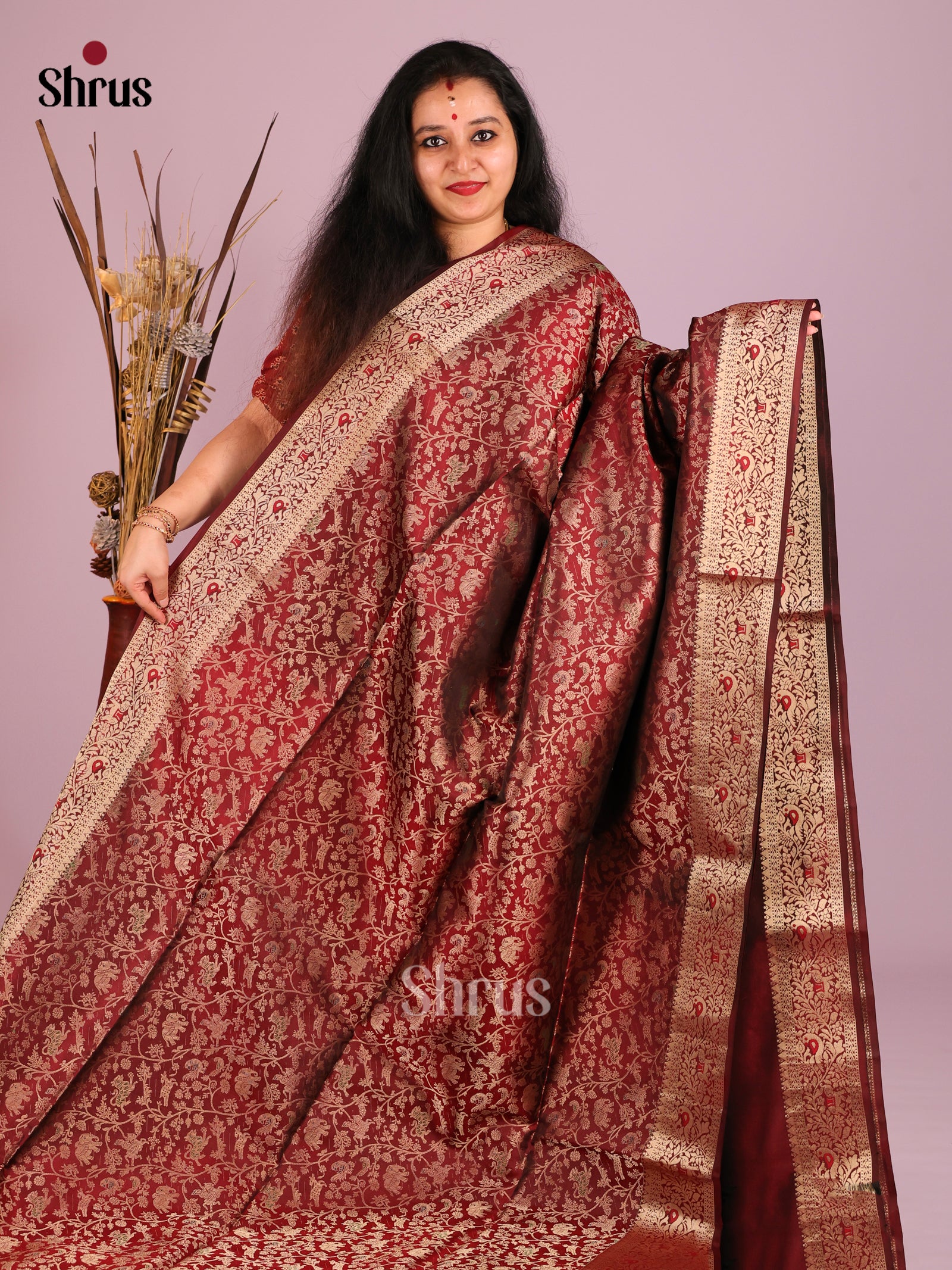 DIS16130 - Soft Silk (HR) Saree - Shop on Shrus.com