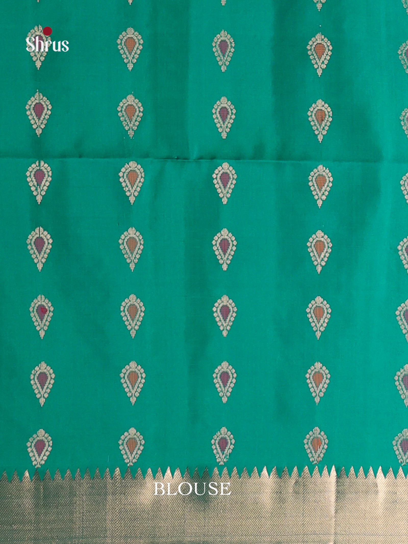Radiant Teal Soft Silk Saree With Zari woven Tissue Design & Brocade Pallu 2