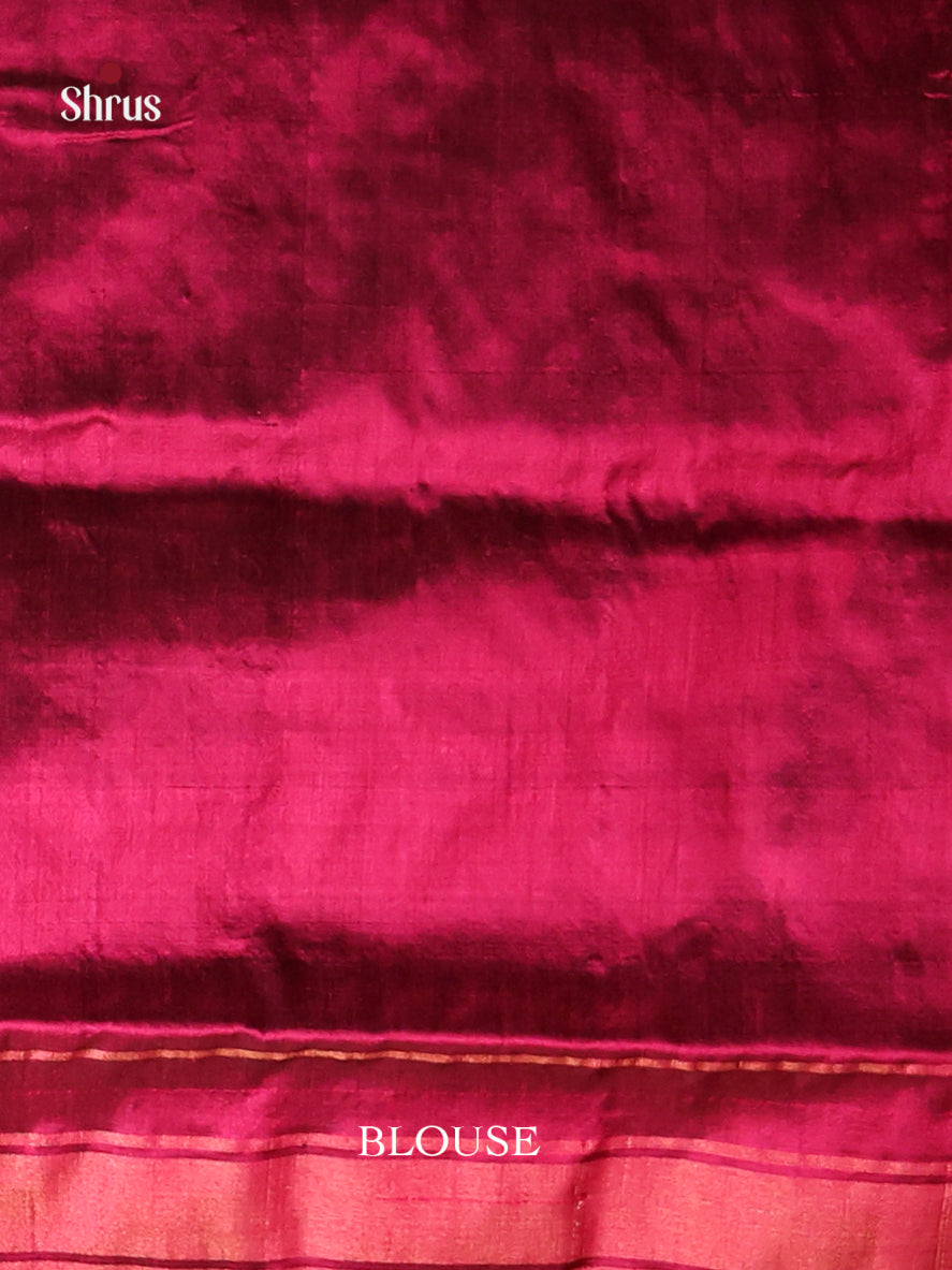 Purple & Maroon - Ikkat Silk Saree