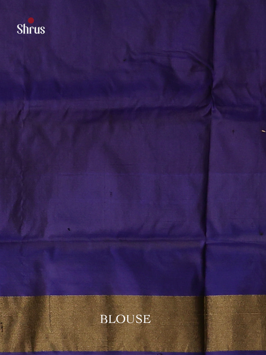 Chic Aqua Ikkat Silk Saree With Blue Zari Border