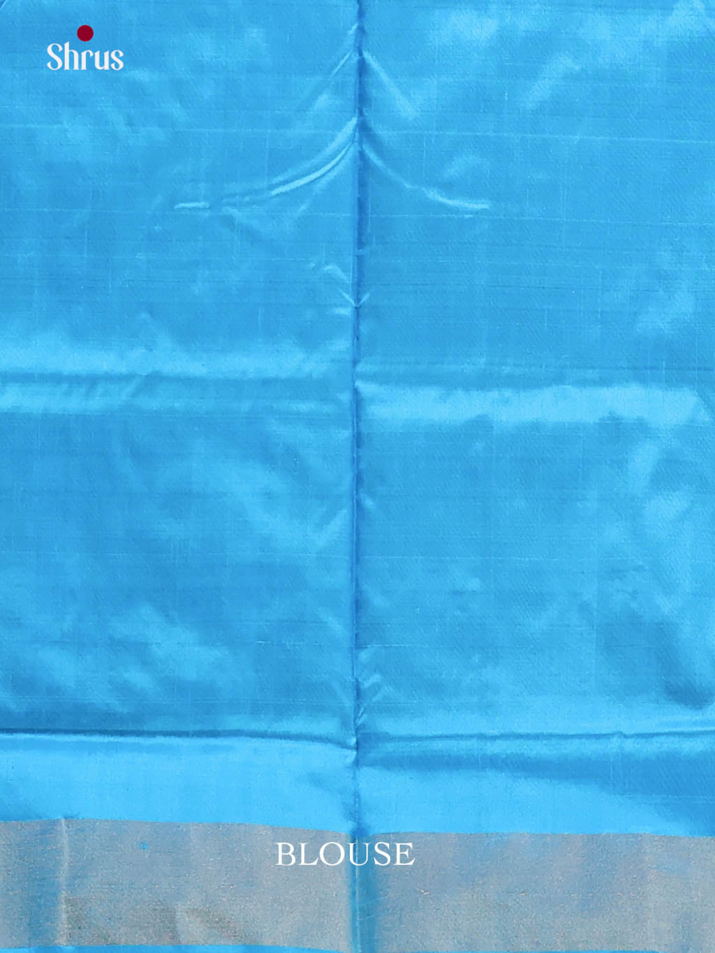 Orangish Pink & Blue - Ikkat Silk Saree