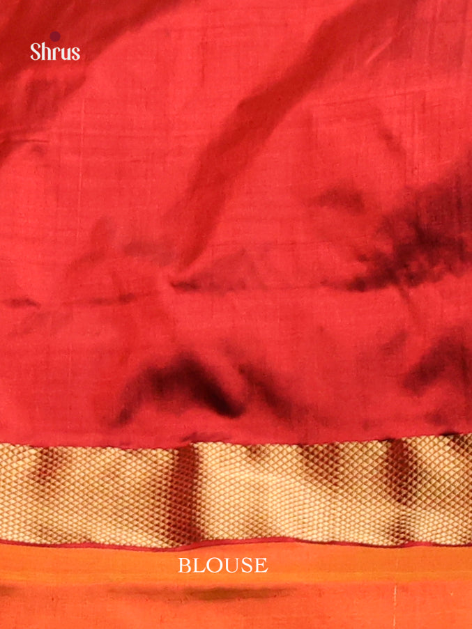 Black & Maroon - Ikkat Silk Saree