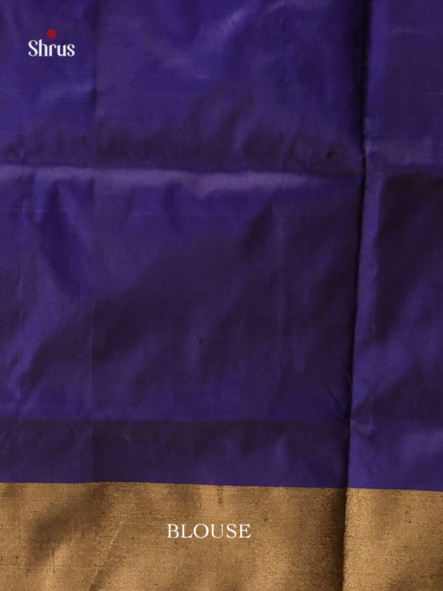 Blue(Single Tone) - Ikkat Silk Saree