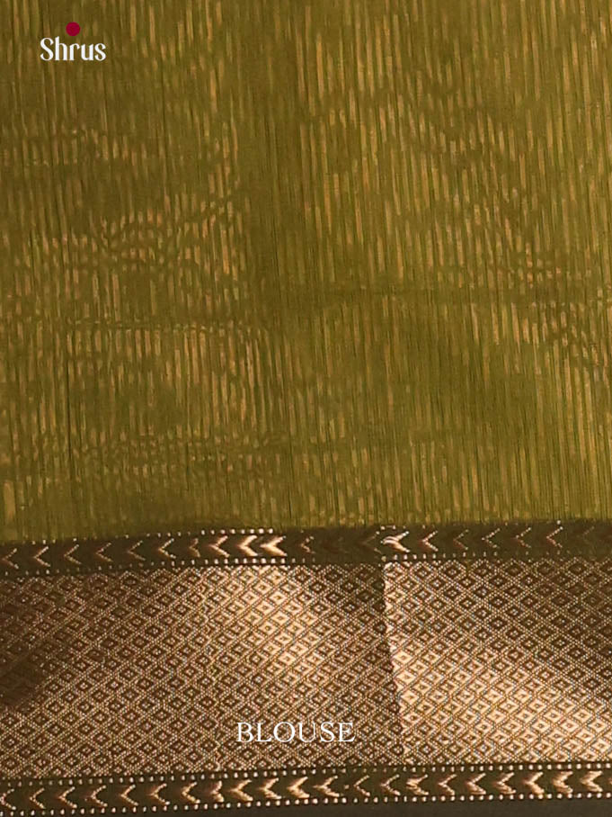 Mehandi Green(Single Tone) - Maheshwari silkcotton Saree - Shop on Shrus.com