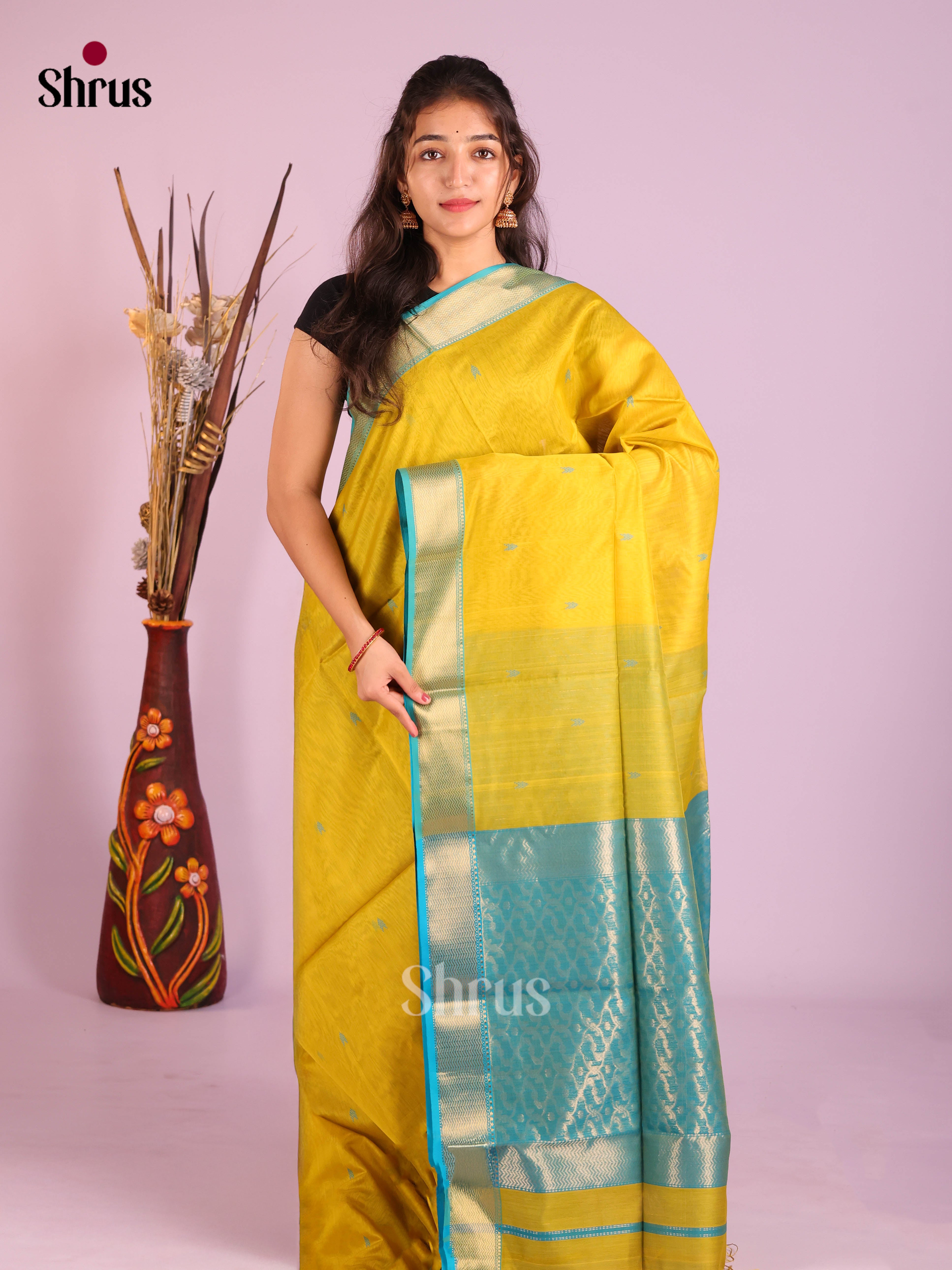 DIS16326 - Maheshwari silkcotton Saree - Shop on Shrus.com