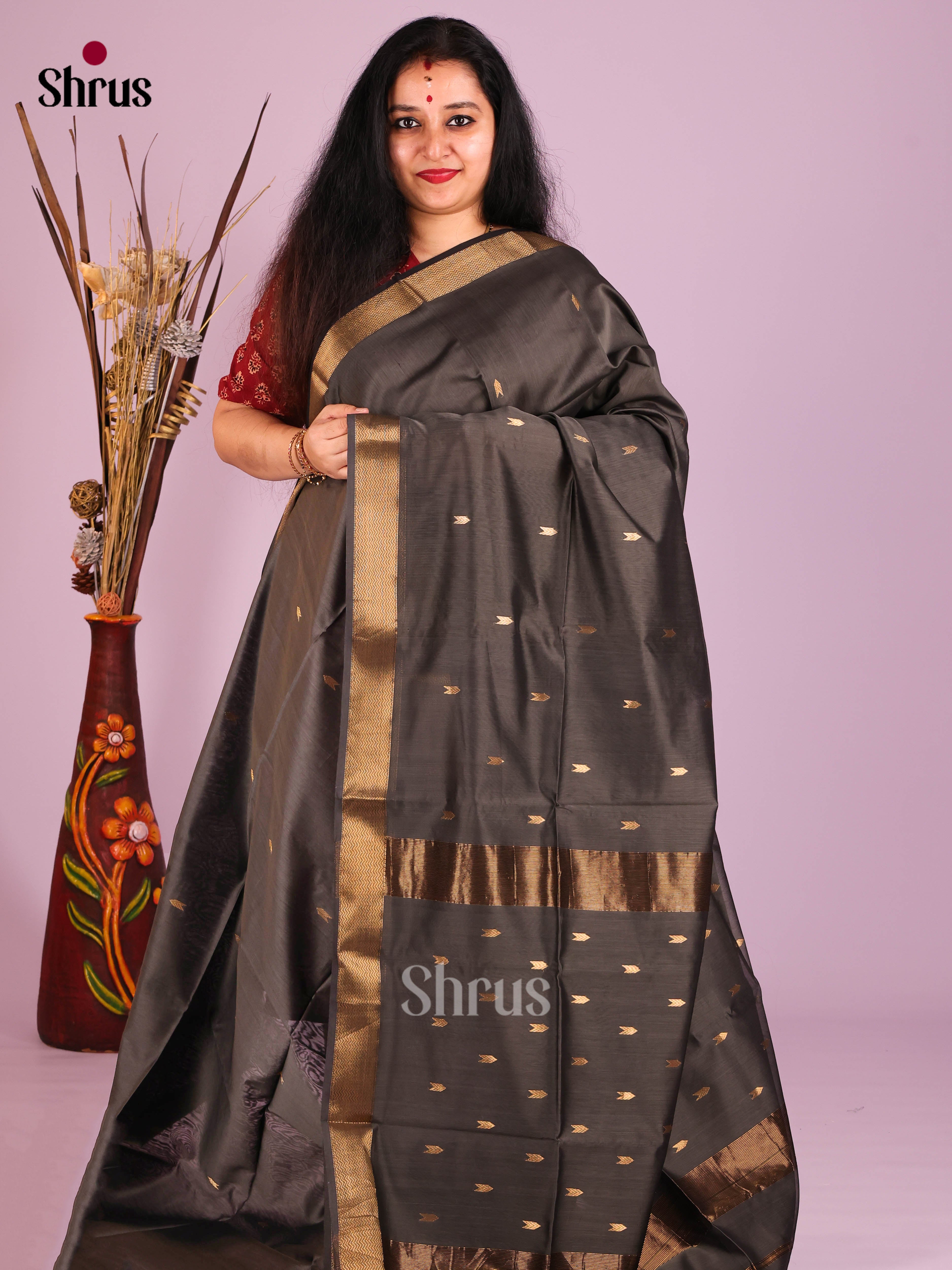DIS16334 - Maheshwari silkcotton Saree - Shop on Shrus.com