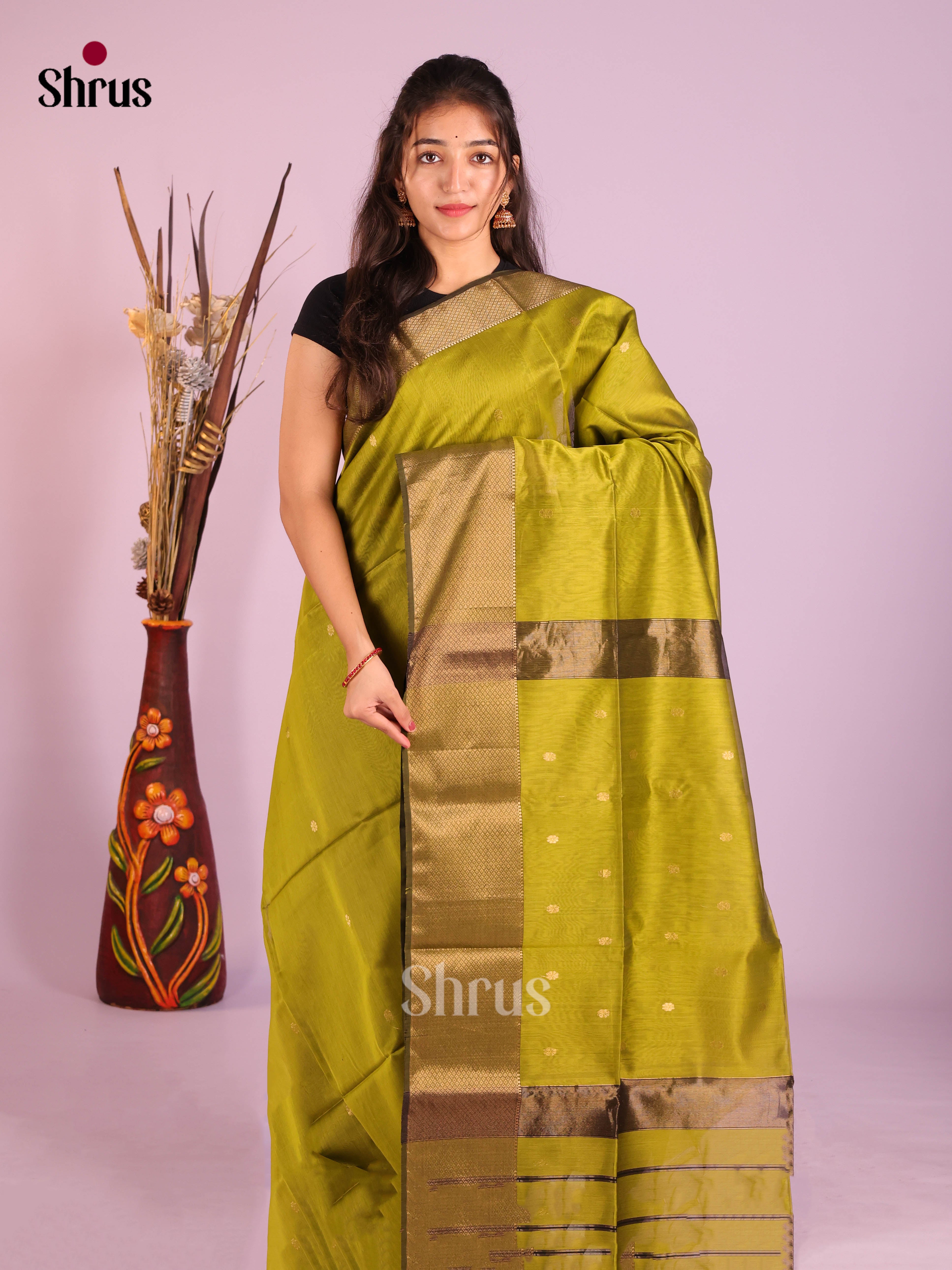 DIS16367 - Maheshwari silkcotton Saree - Shop on Shrus.com