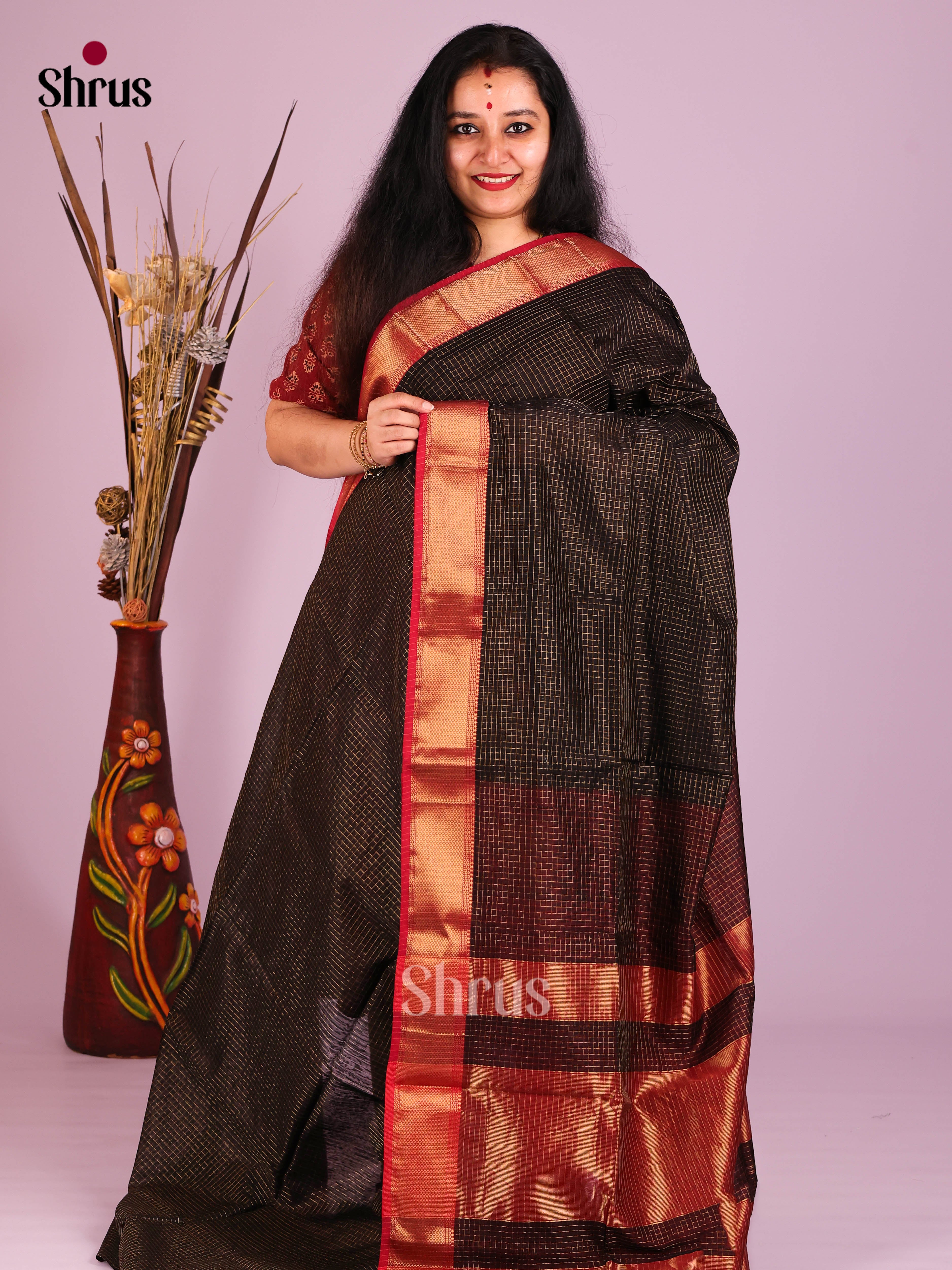 DIS16456 - Maheshwari silkcotton Saree - Shop on Shrus.com