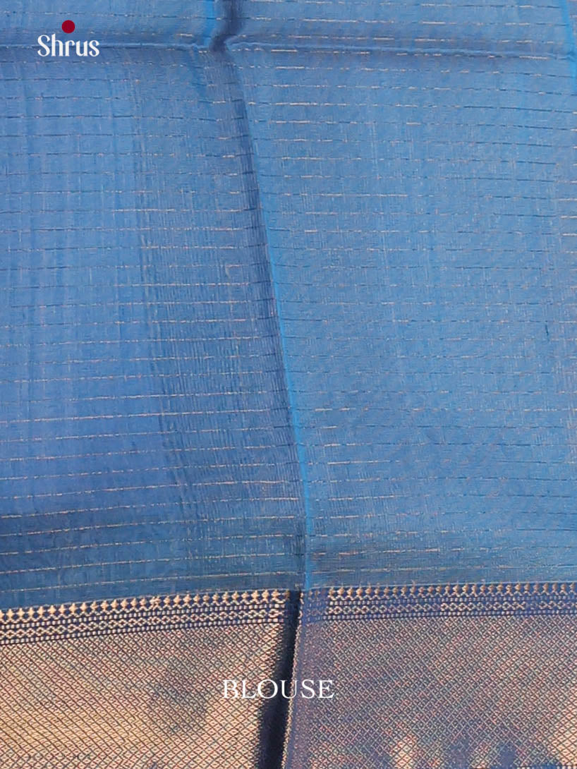 Blue(Single tone)- Maheshwari silkcotton Saree
