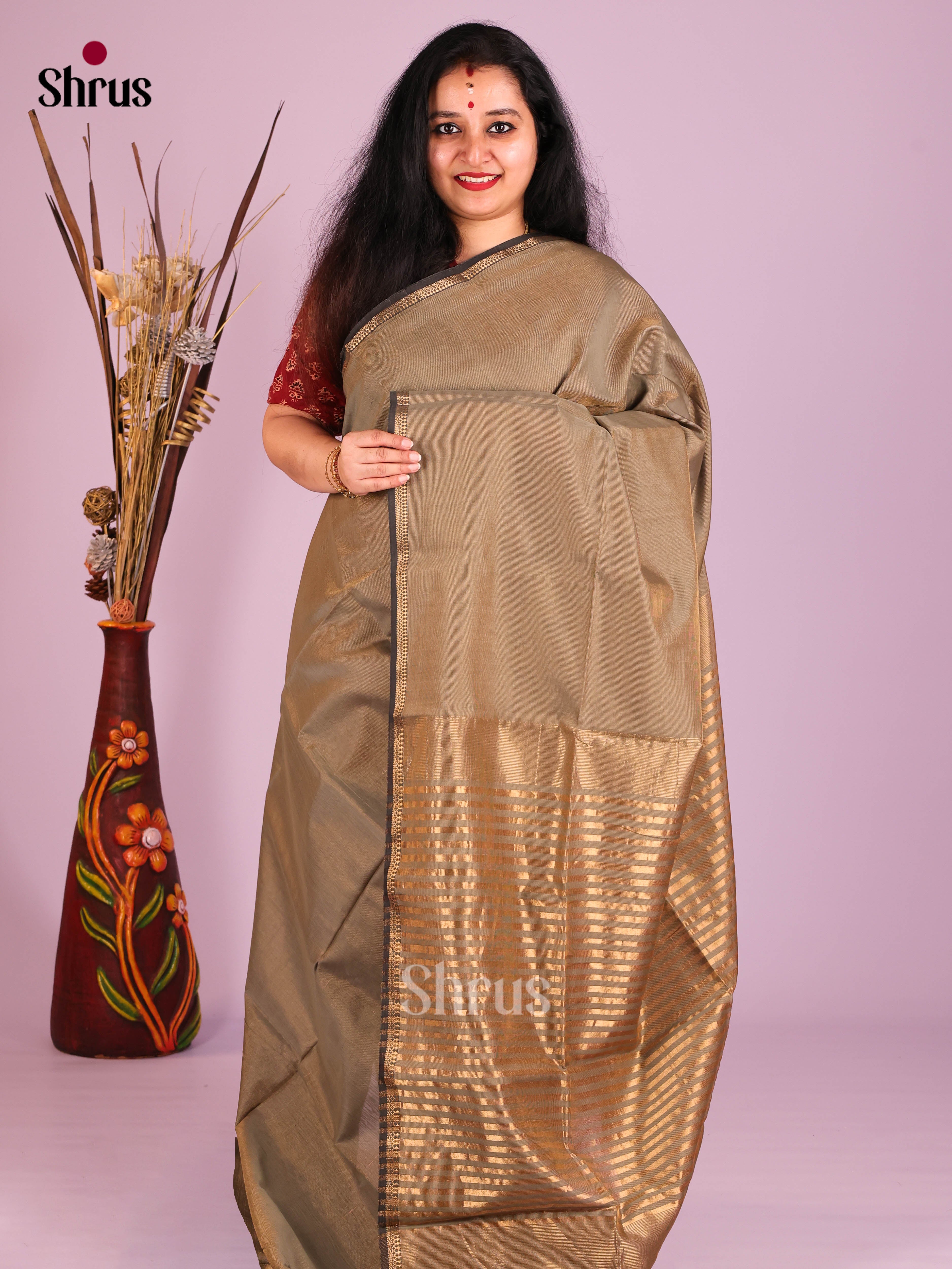 DIS16475 - Maheshwari silkcotton Saree - Shop on Shrus.com