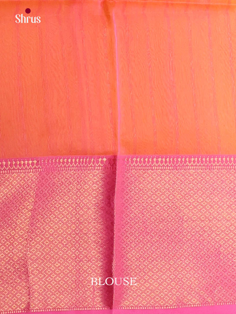 Yellow & Pink - Maheshwari silkcotton Saree