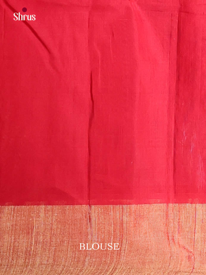 Blue & Red- Pochampally sico Saree