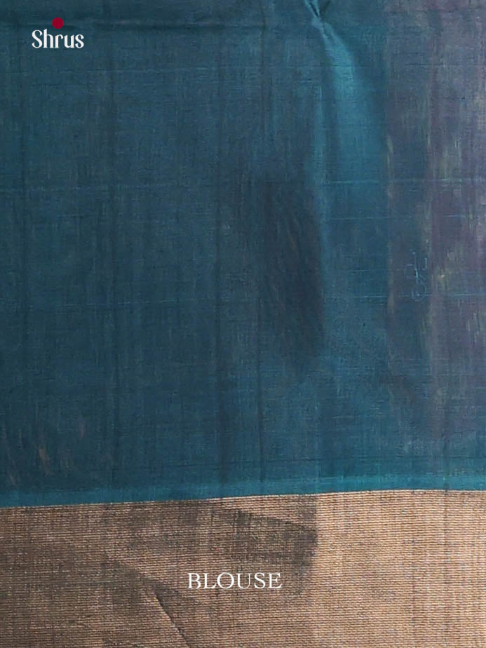 Red & Peacock Blue- Pochampally sico Saree - Shop on Shrus.com