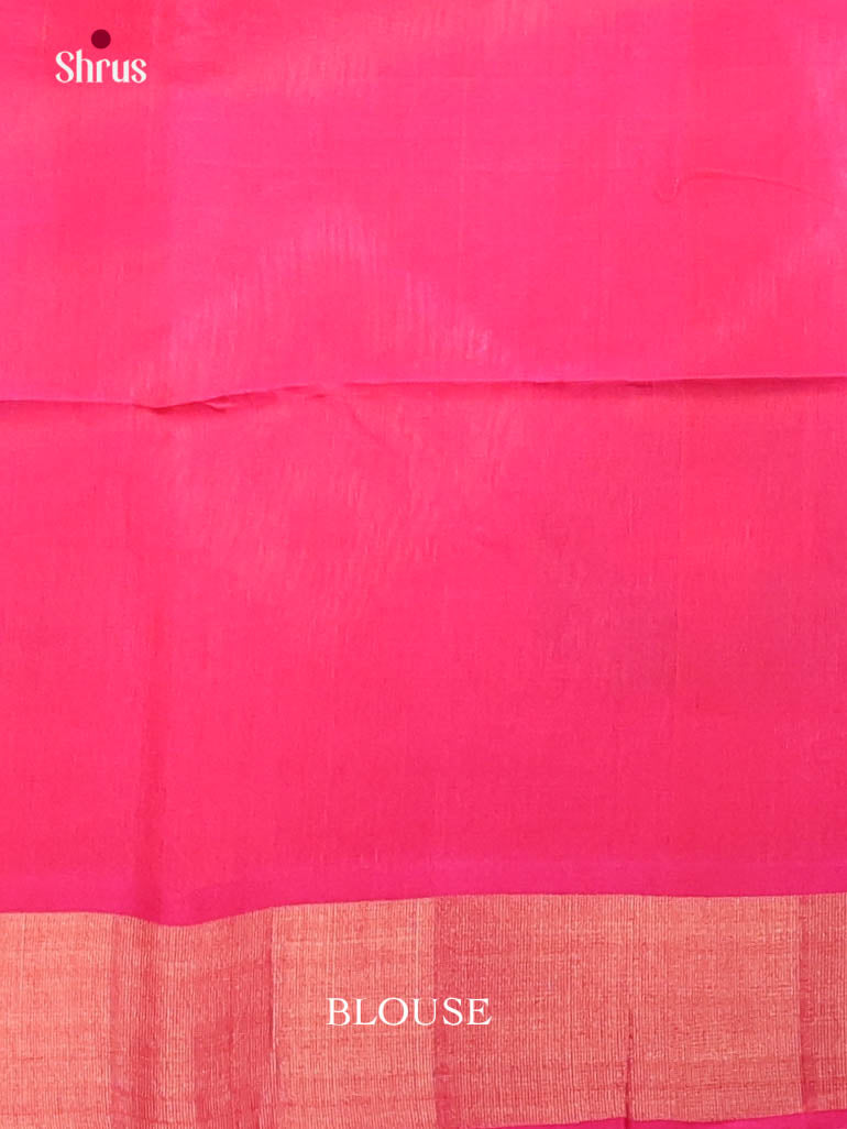 Peacock Green & Pink  - Pochampally sico Saree