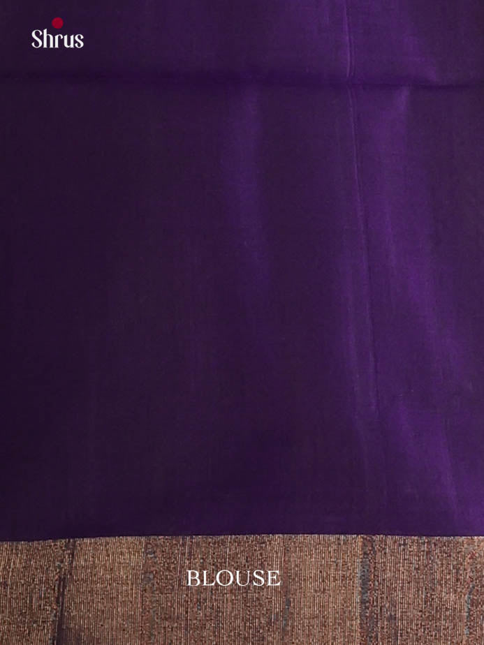 Yellow & Violet - Pochampally sico Saree