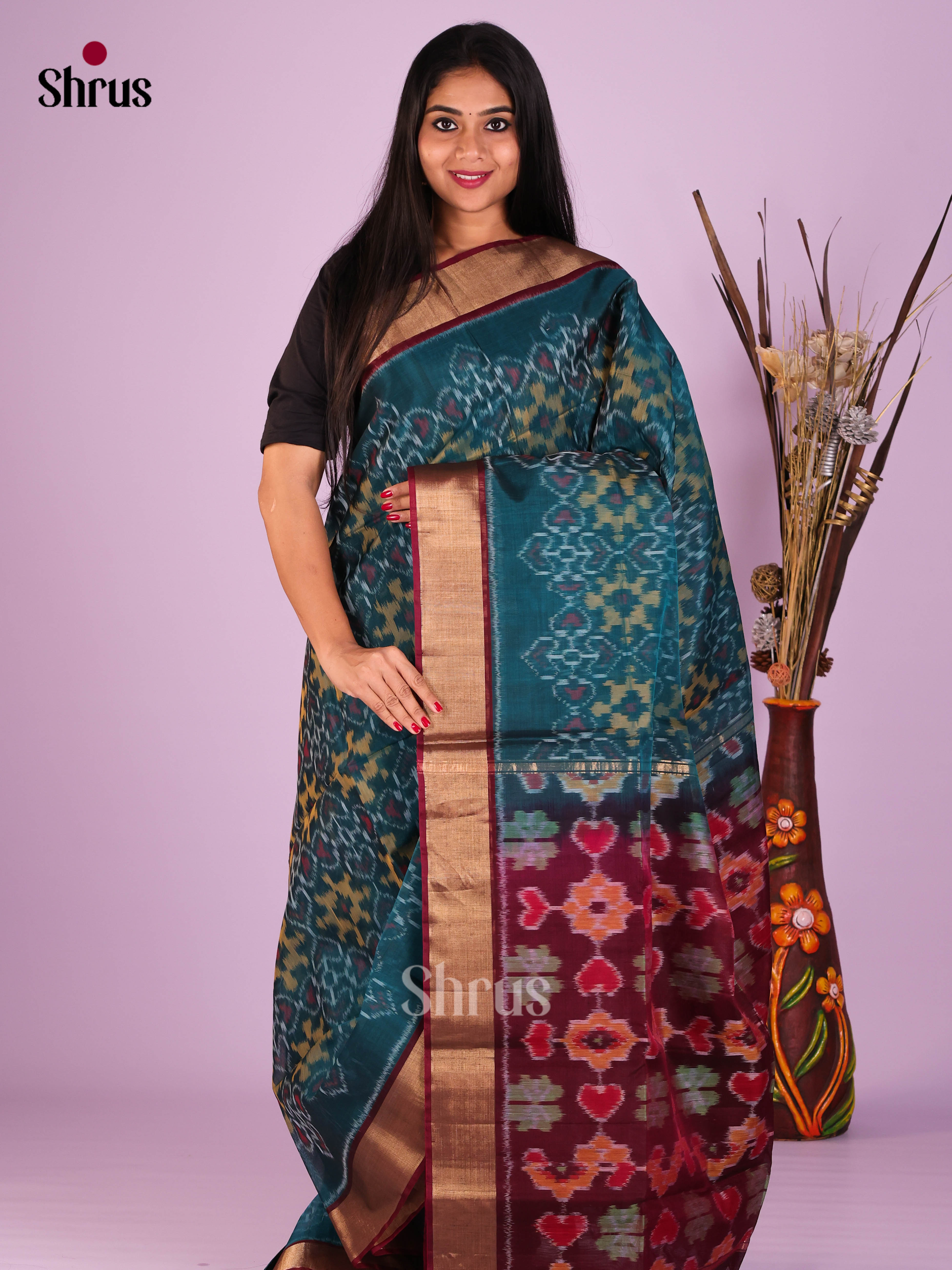 DIS16820 - Pochampally sico Saree - Shop on Shrus.com
