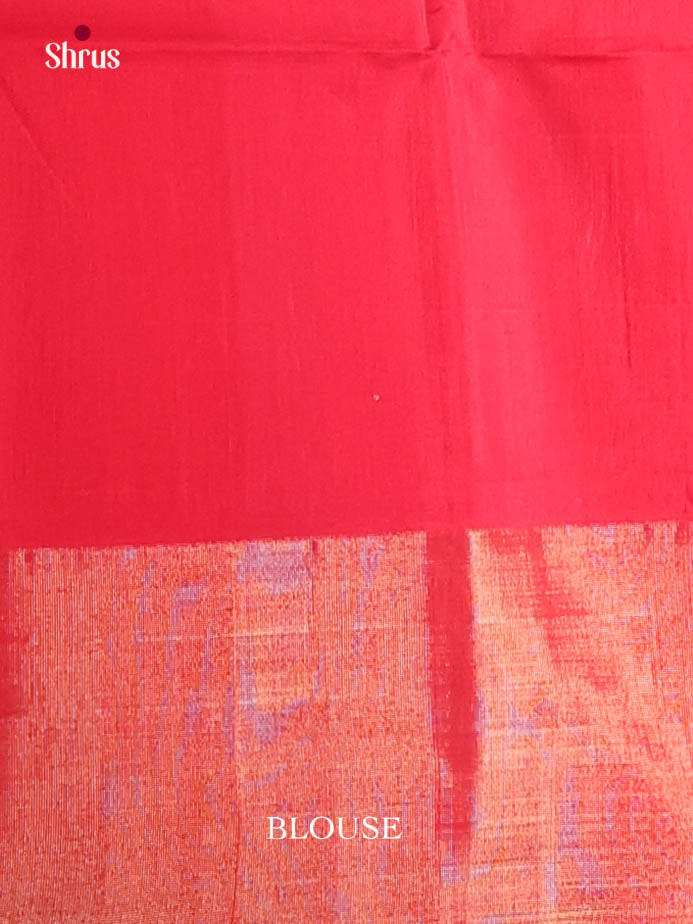 Blue & Red- Pochampally sico Saree