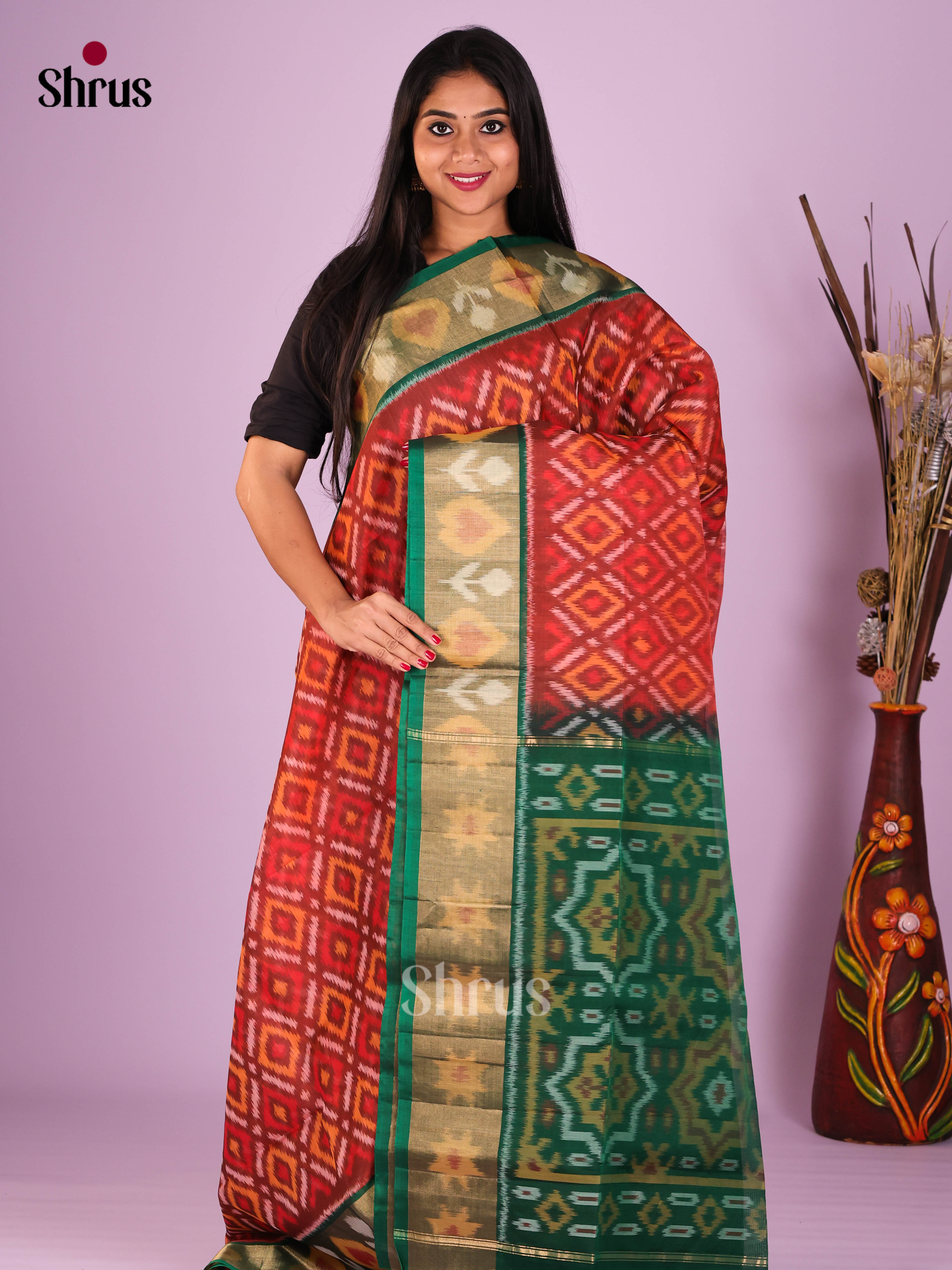 DIS16842 - Pochampally sico Saree - Shop on Shrus.com