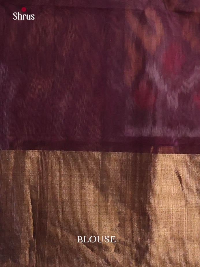 Grey & Maroon - Pochampally sico Saree - Shop on Shrus.com