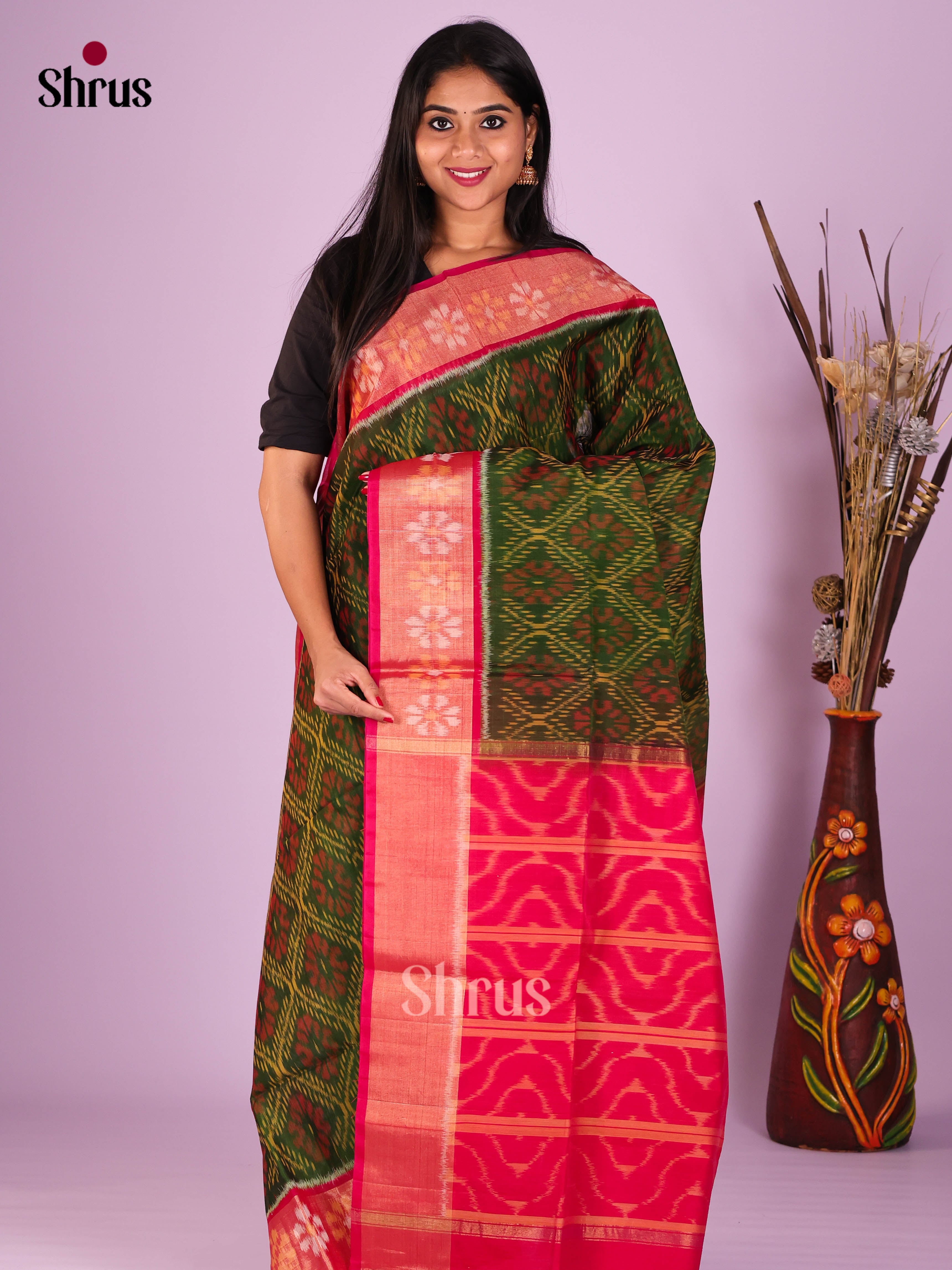 DIS16902 - Pochampally sico Saree - Shop on Shrus.com