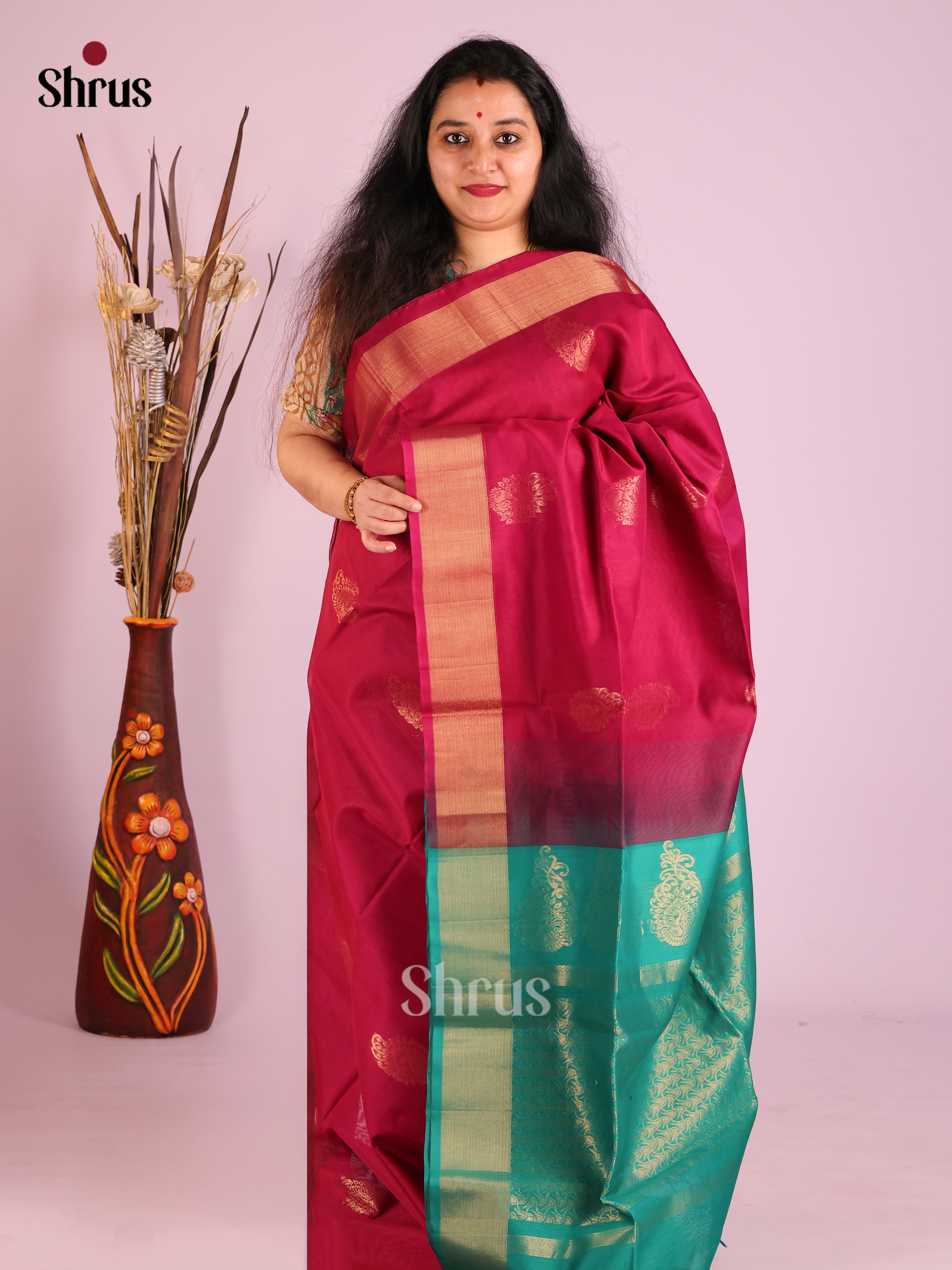 DIS16929-Timeless Silk Cotton Saree - Shop on Shrus.com