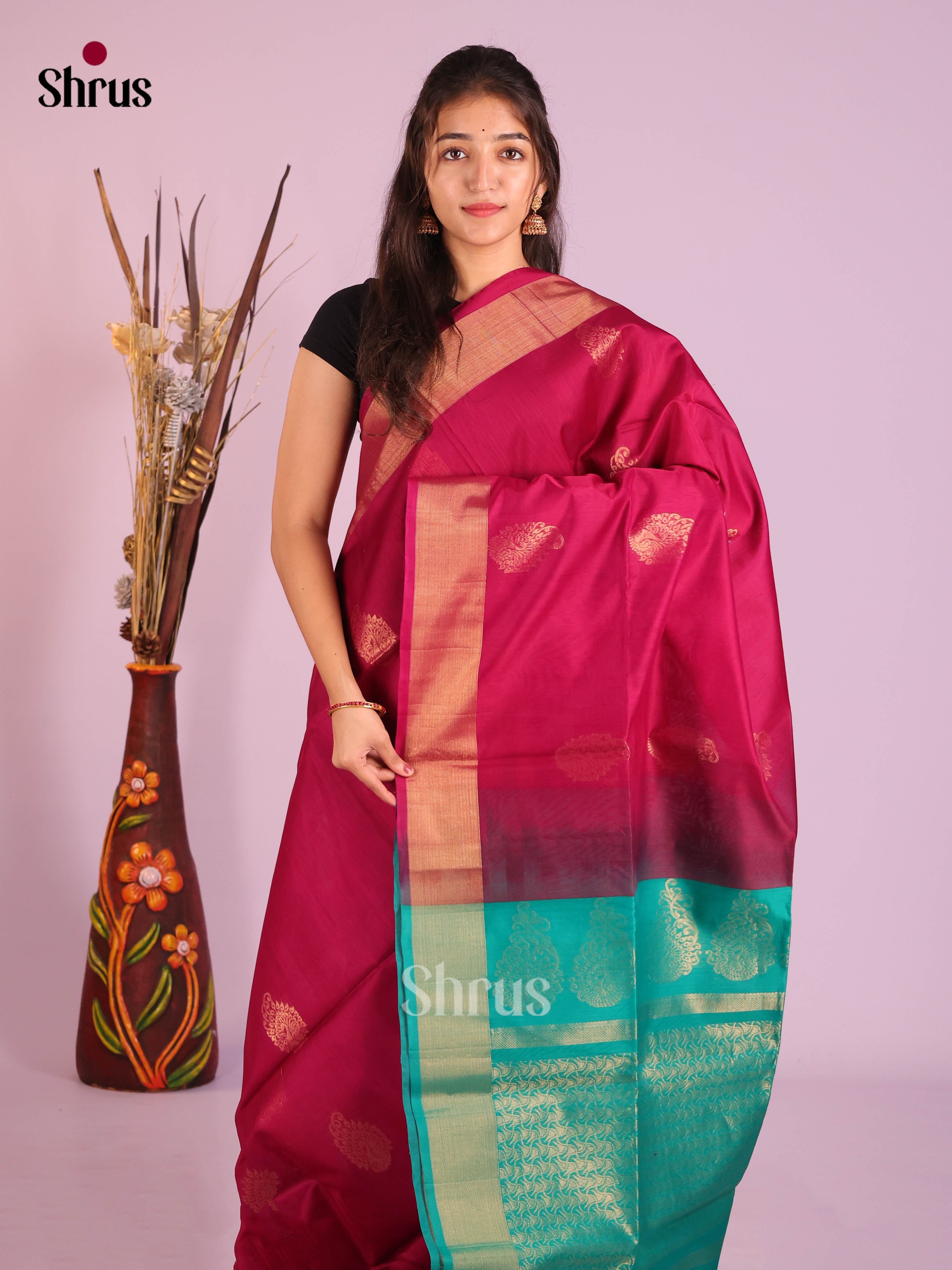 DIS16929-Timeless Silk Cotton Saree - Shop on Shrus.com