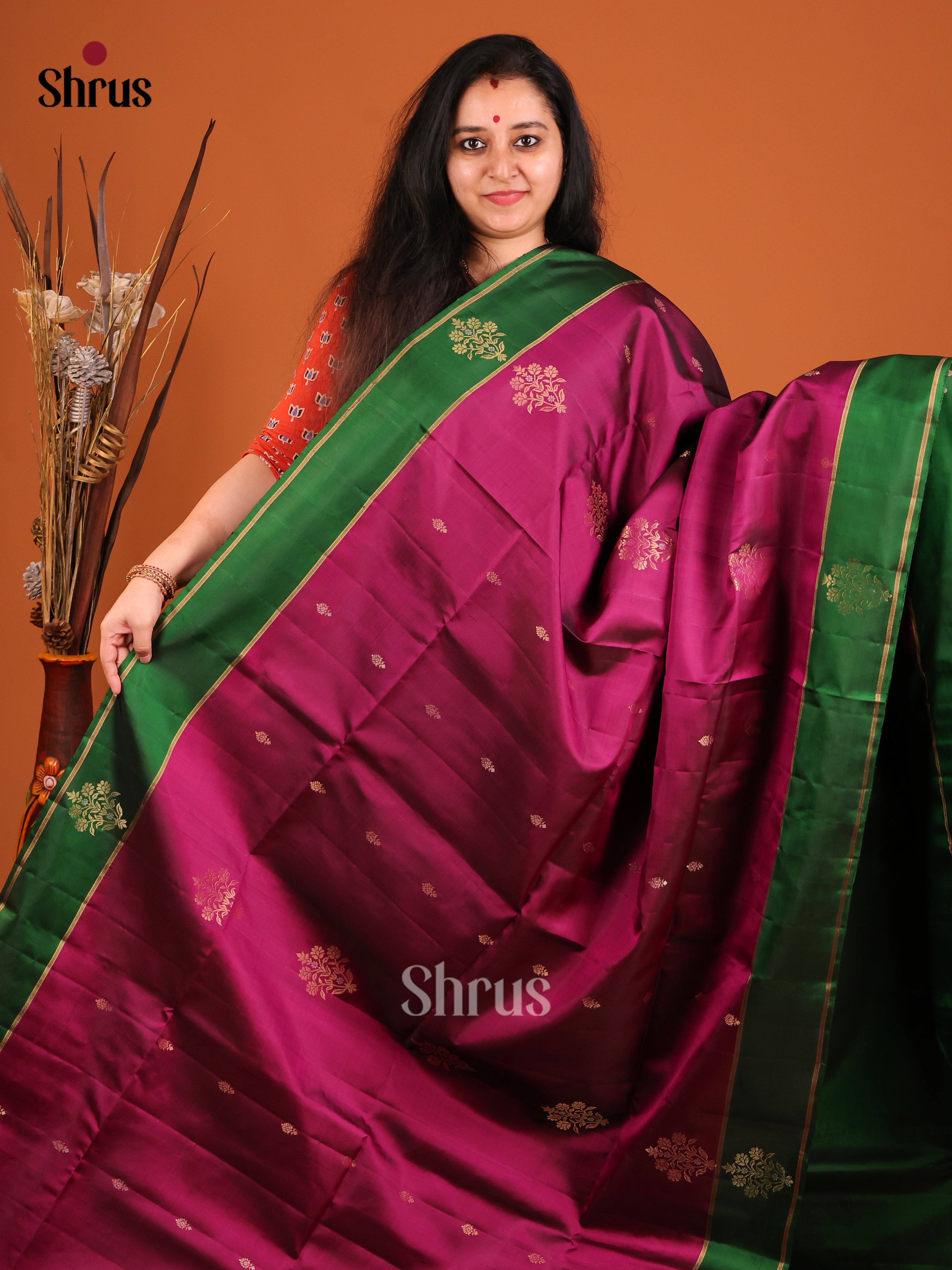 DIS16939 - Soft Silk (HR) Saree - Shop on Shrus.com