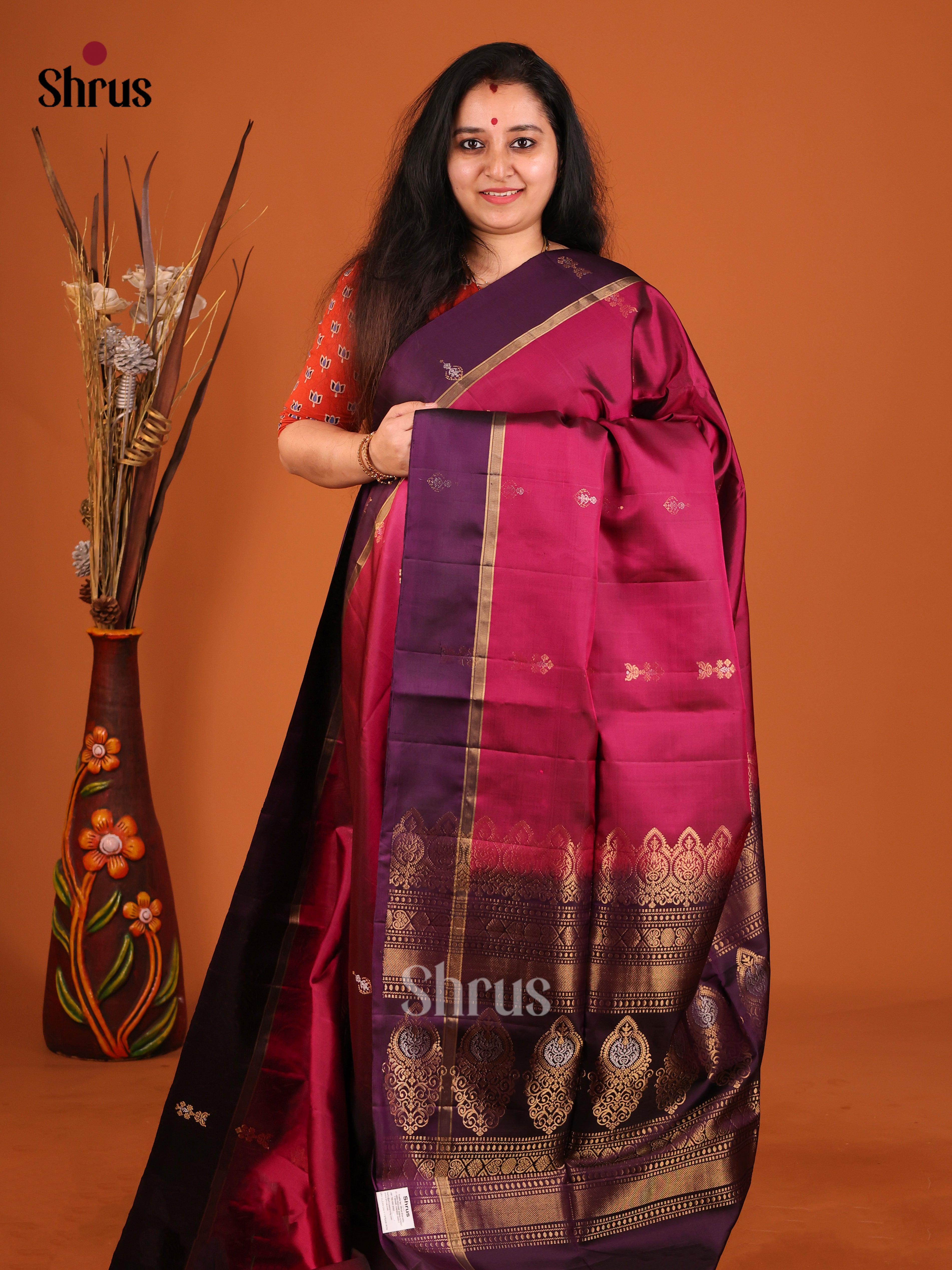 DIS16940 - Soft Silk (HR) Saree - Shop on Shrus.com