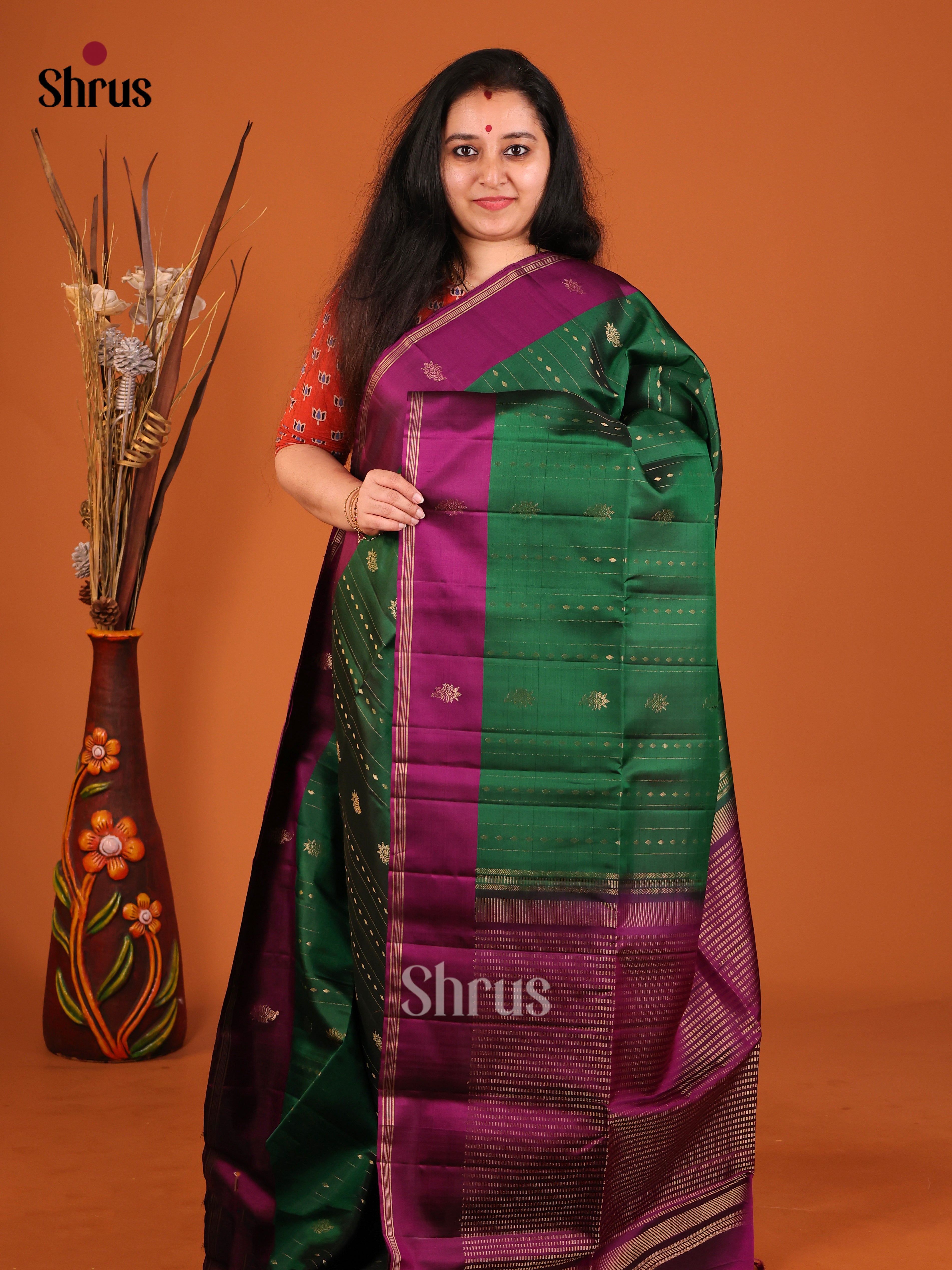 DIS16942 - Soft Silk (HR) Saree - Shop on Shrus.com
