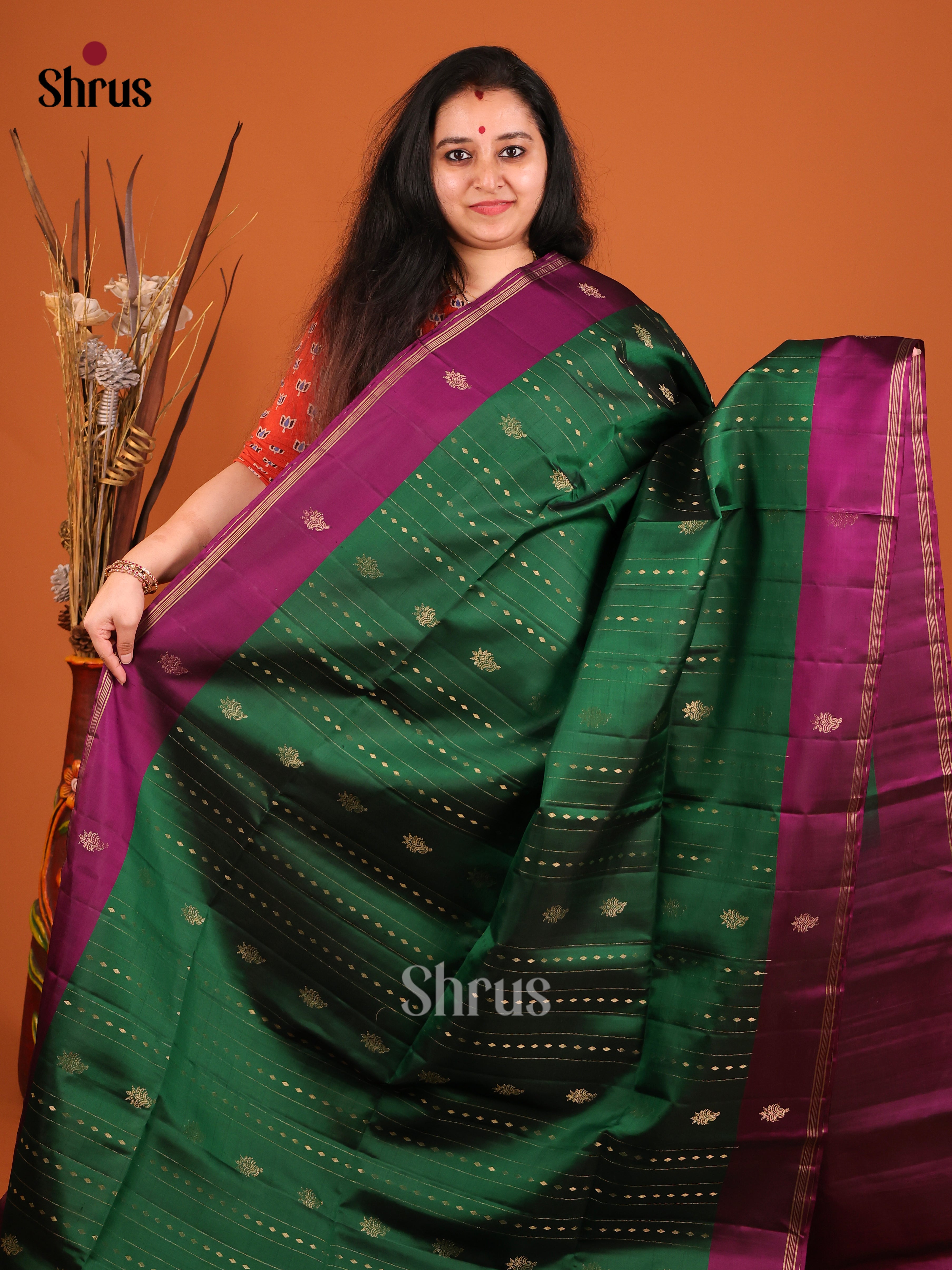 DIS16942 - Soft Silk (HR) Saree - Shop on Shrus.com