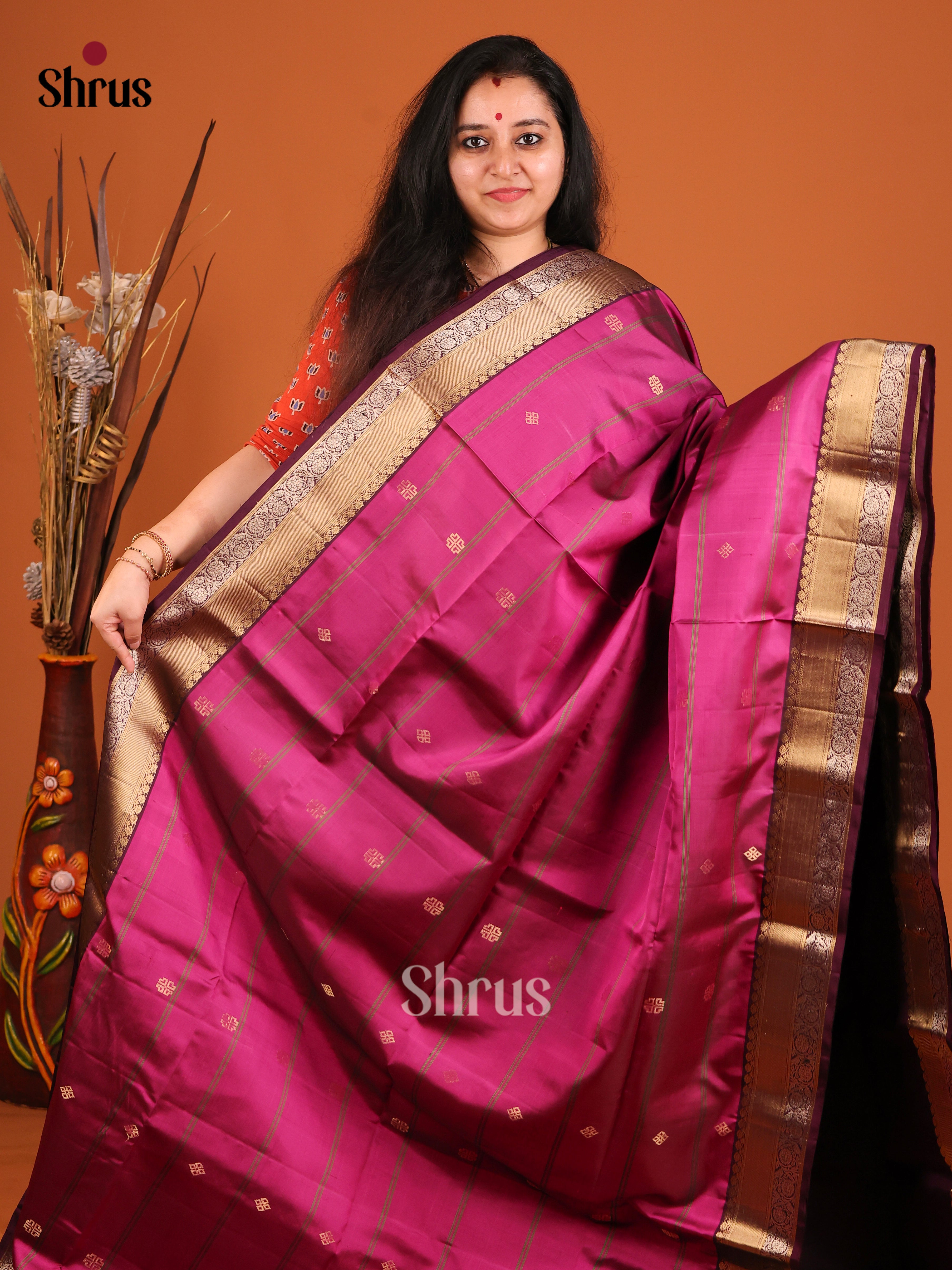 DIS16960 - Soft Silk (HR) Saree - Shop on Shrus.com