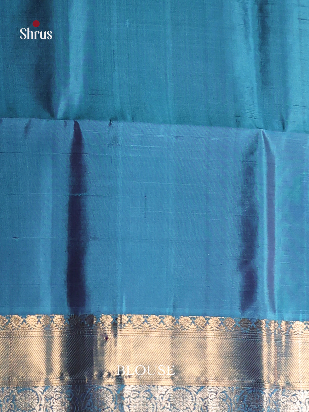 Gorgeous Jamun Soft Silk Saree with gold buttas & Blue Brocade Pallu - Shop on Shrus.com