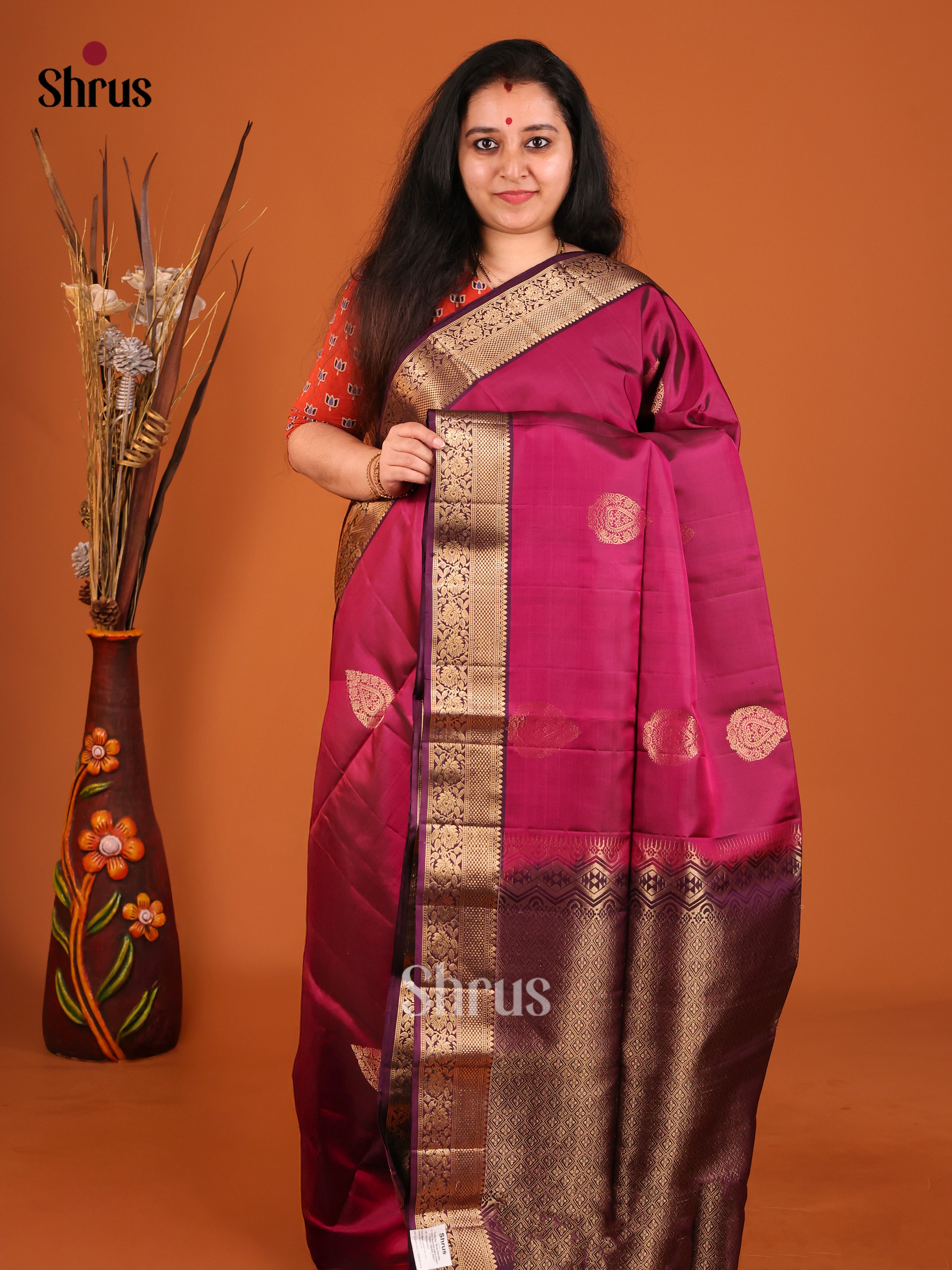 DIS16965 - Soft Silk (HR) Saree - Shop on Shrus.com