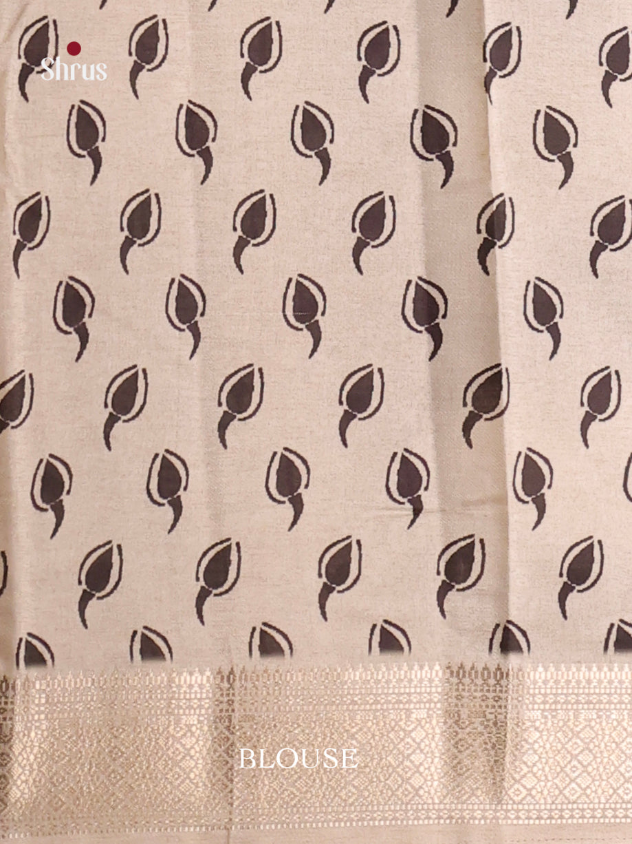 Black & Cream - Semi Tussar Saree