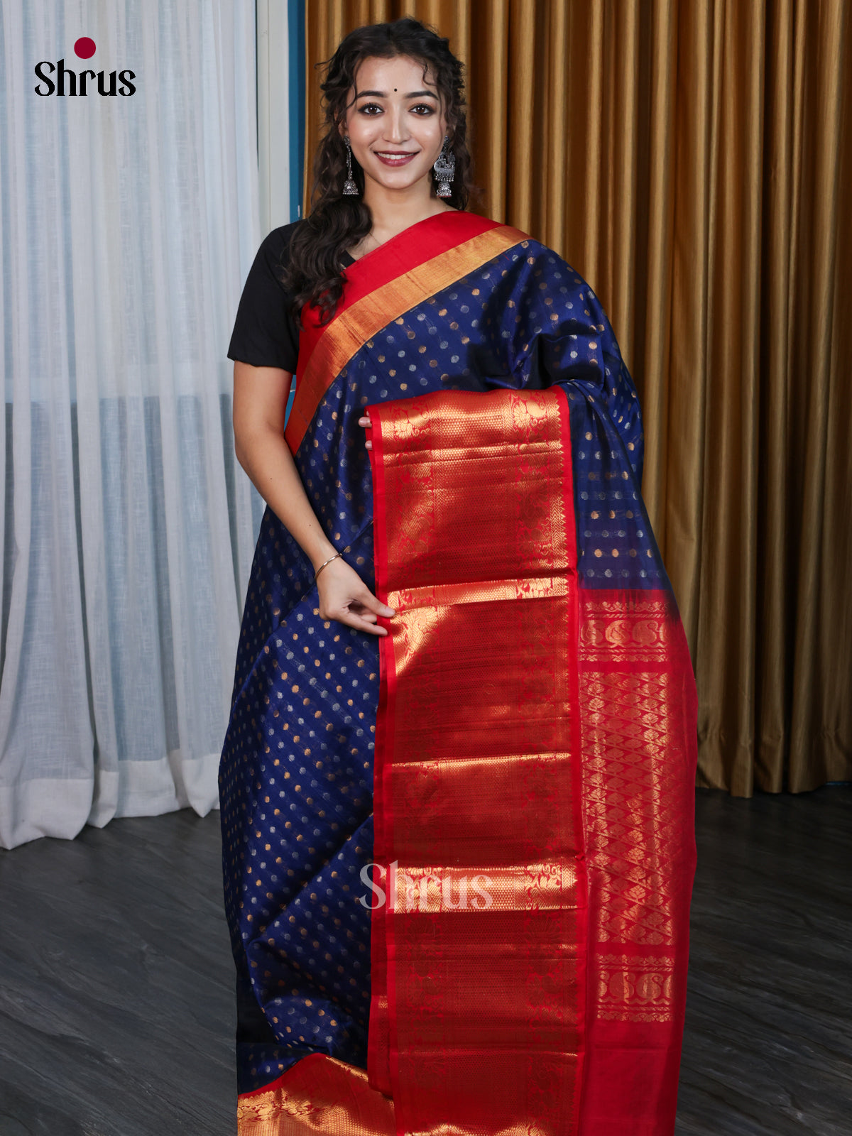 DIS17177 - Korvai-Big border Saree - Shop on Shrus.com