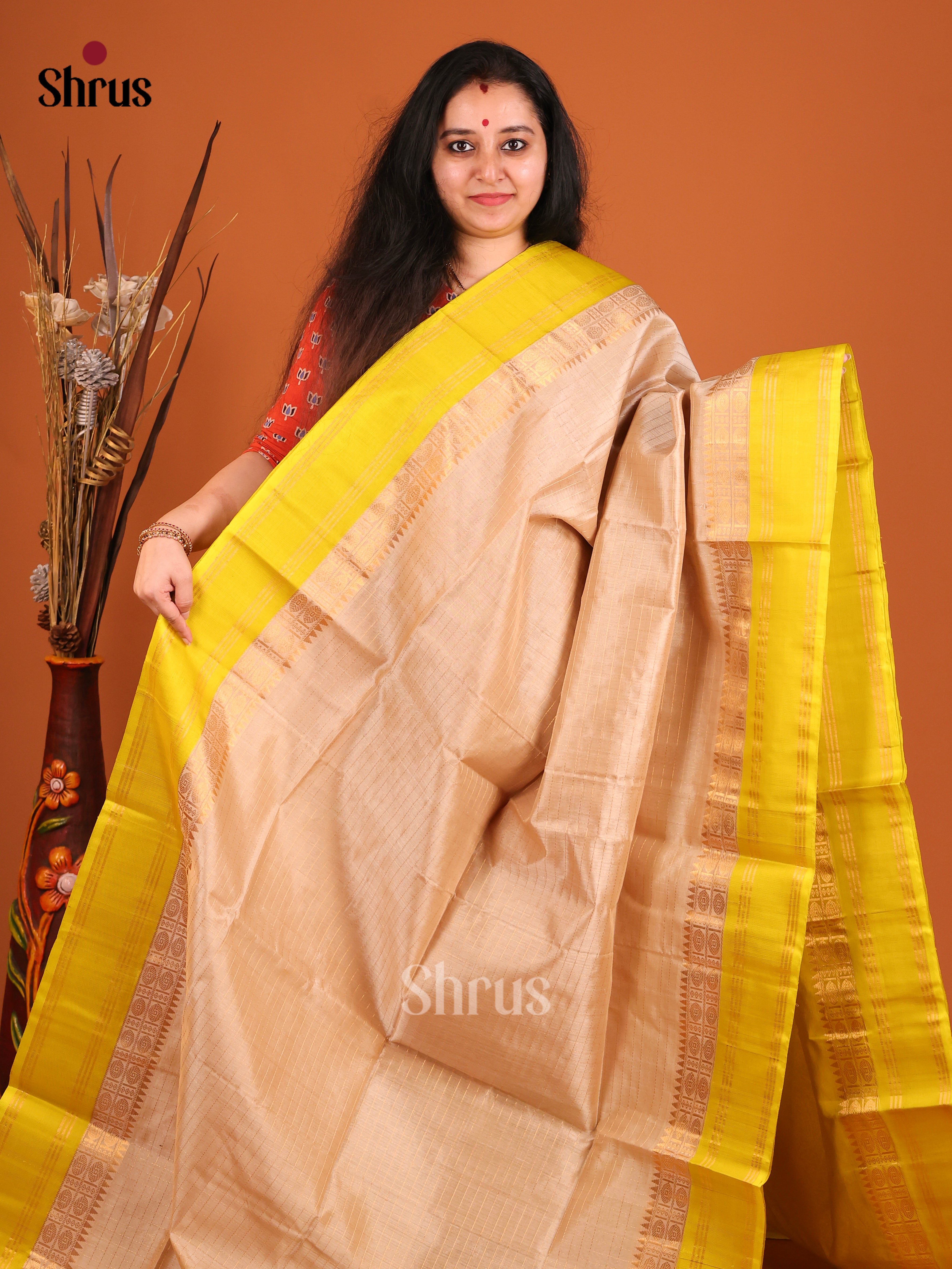 DIS17188 - Korvai-kattams Saree - Shop on Shrus.com