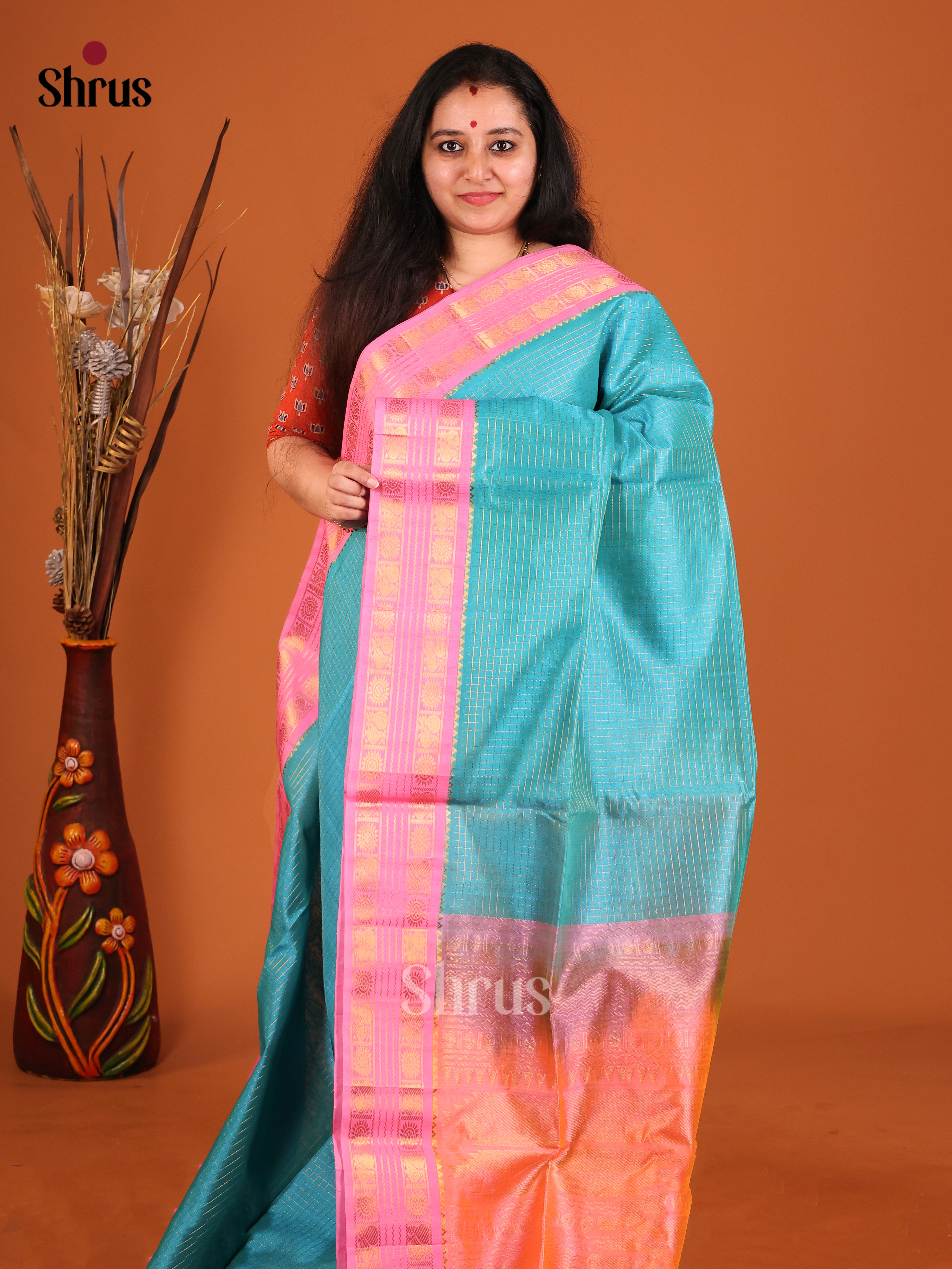 DIS17196 - Korvai-kattams Saree - Shop on Shrus.com