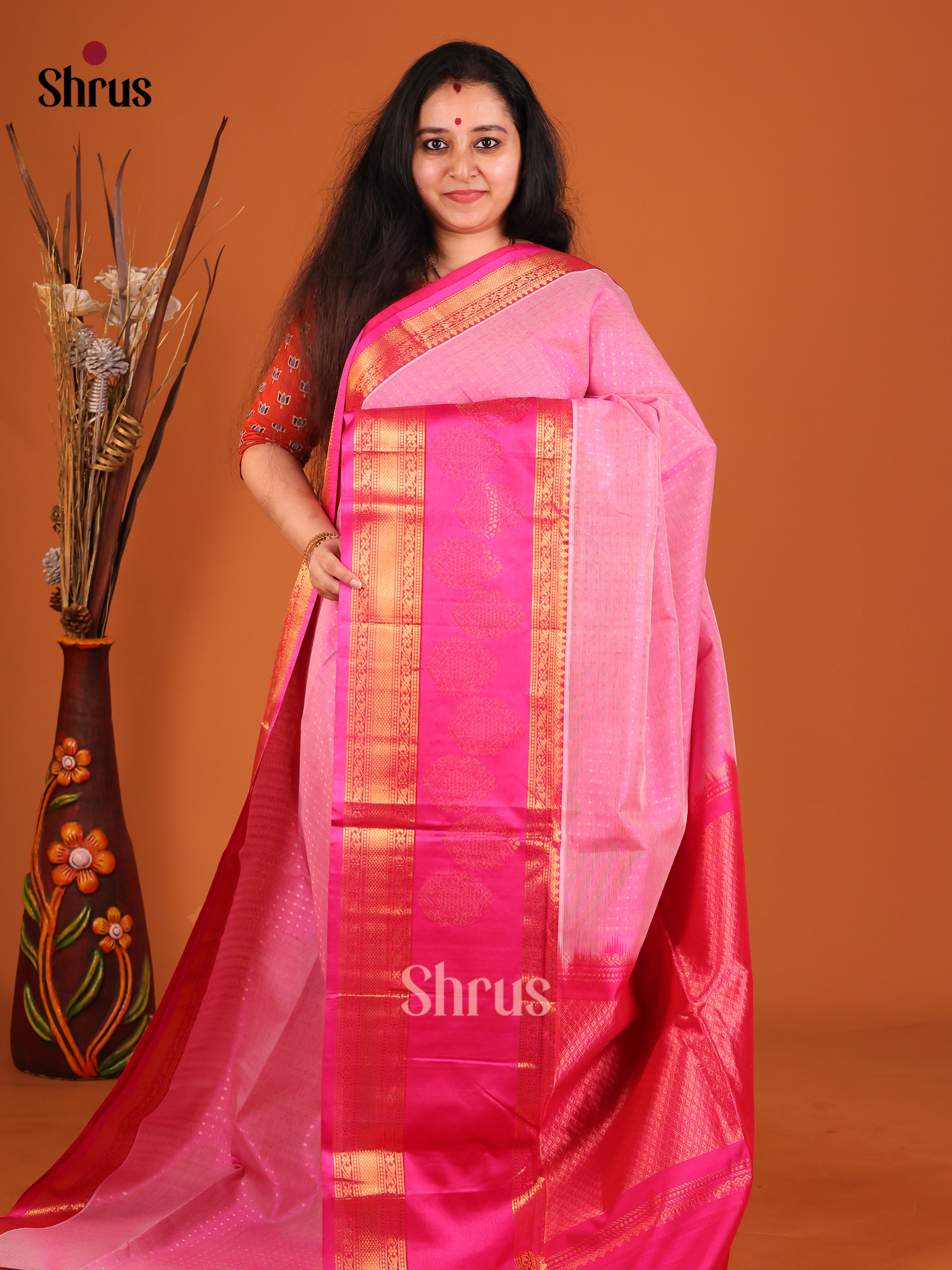 DIS17209 - Korvai-Big border Saree - Shop on Shrus.com